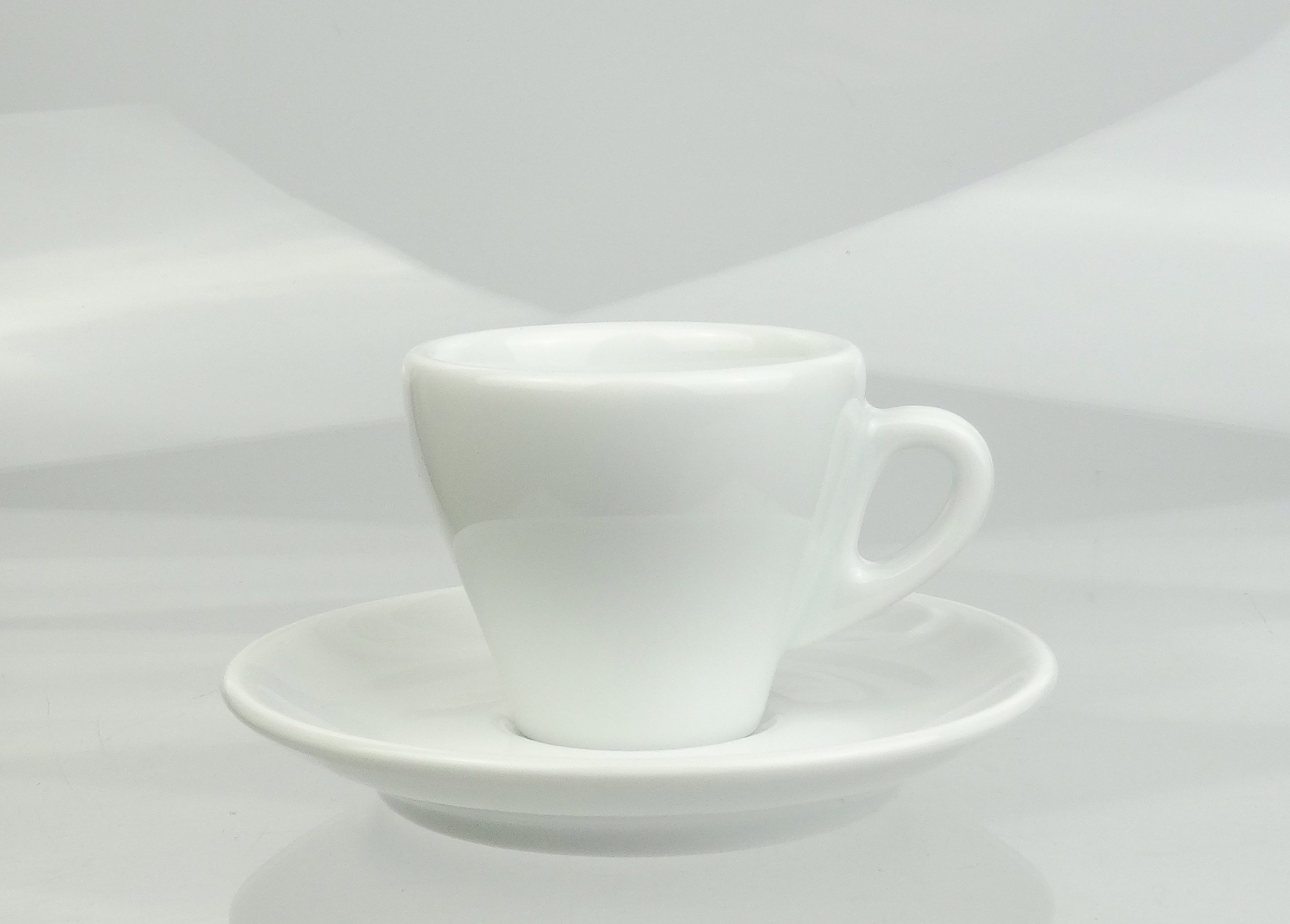 Ancap Espressotasse Tulpenform, weiss, Made in Italy, Porzellan
