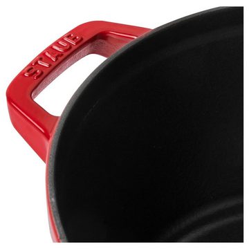 Staub Kochtopf Staub La Cocotte Kochtopfset, 2-tlg rund Gusseisen Kirsch-Rot Kochtopf Topf, (2-tlg)