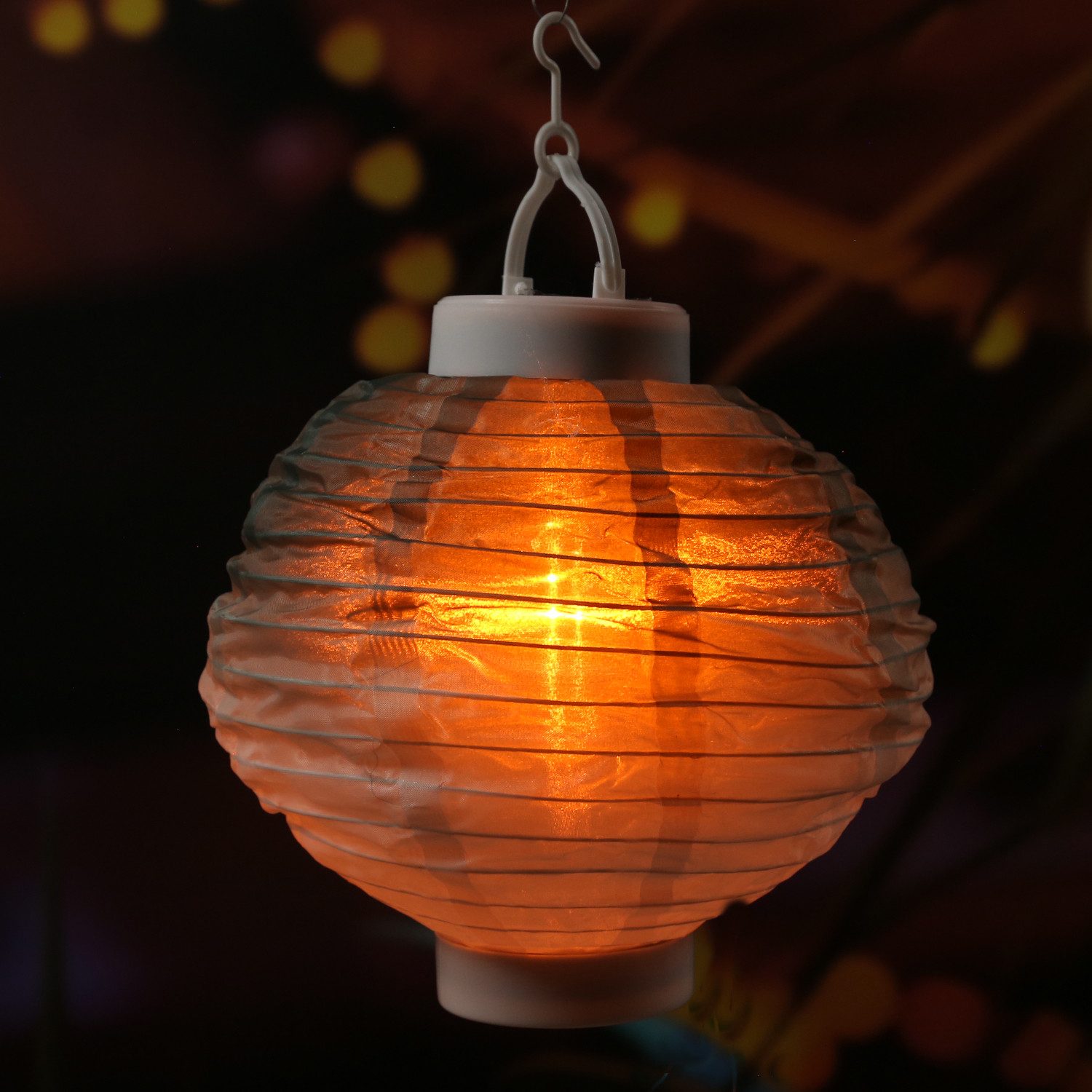 MARELIDA LED Lampion LED Solar Lampion Flammeneffekt Party Balkon Terrasse Garten 20cm grün, LED Classic, warmweiß (2100K bis 3000K)