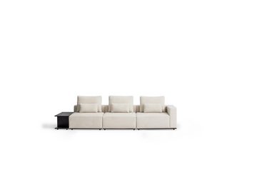 JVmoebel Big-Sofa Weißes Sofa Luxus Viersitzer Polstermöbel Moderne Stilmöbel, 3 Teile, Made in Europe
