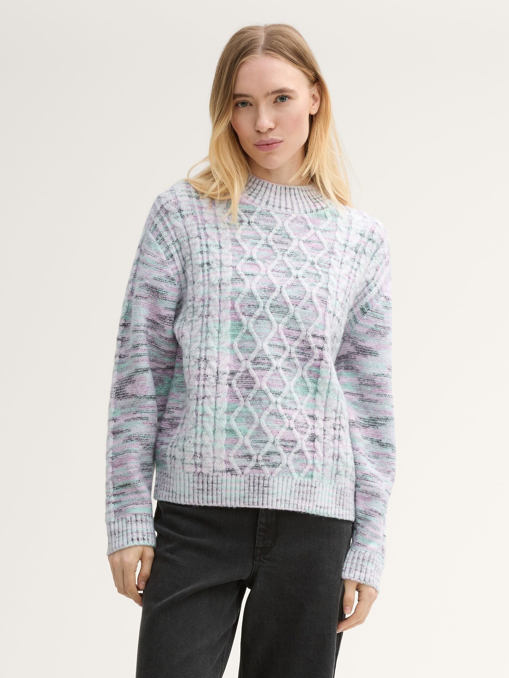 Strickpullover Pullover mit Zopfstrickmuster