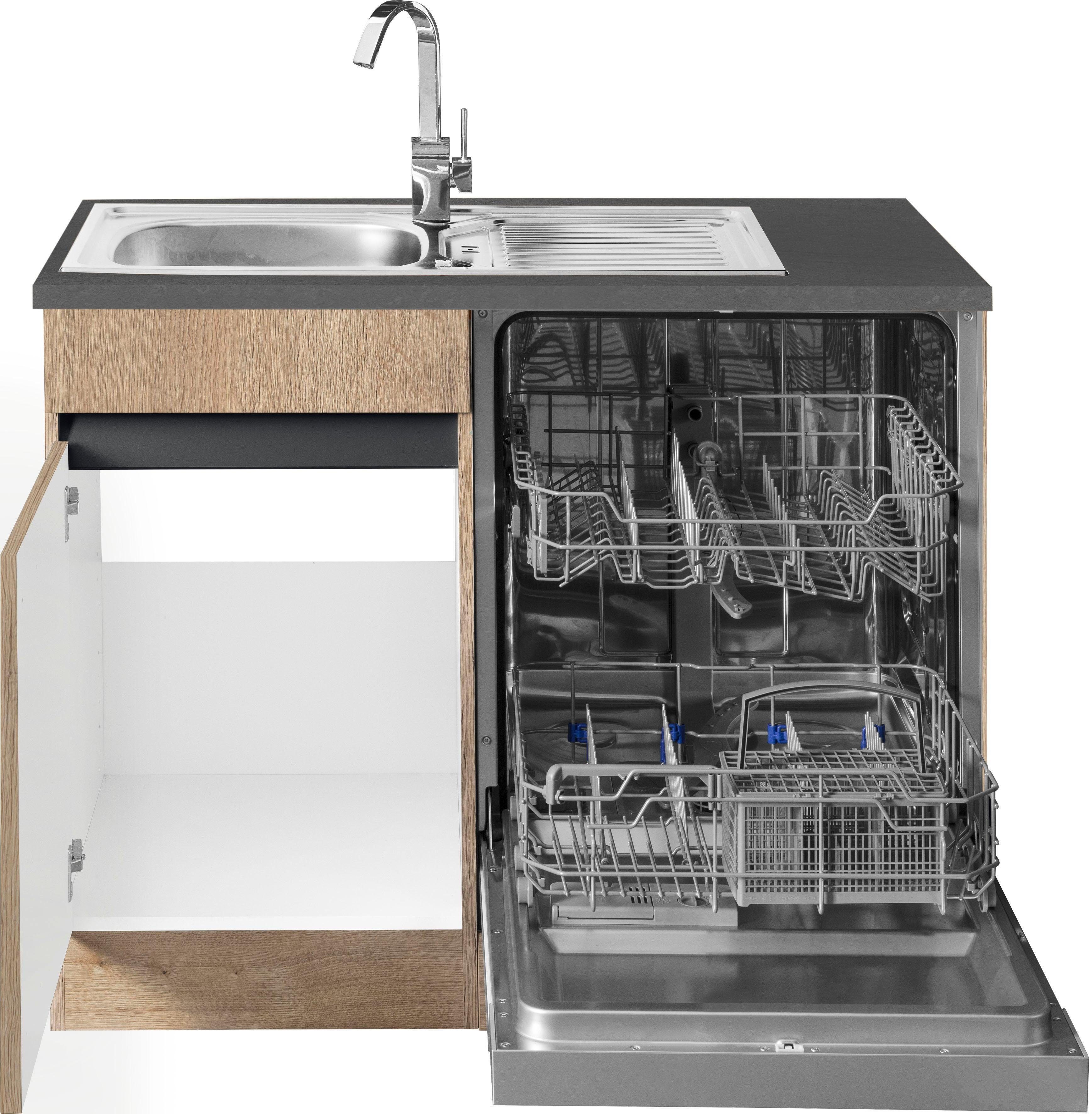 OPTIFIT Küchenzeile Roth, Stellmaße 300x175 cm, wahlweise mit E-Geräten, mit Apothekerschrank