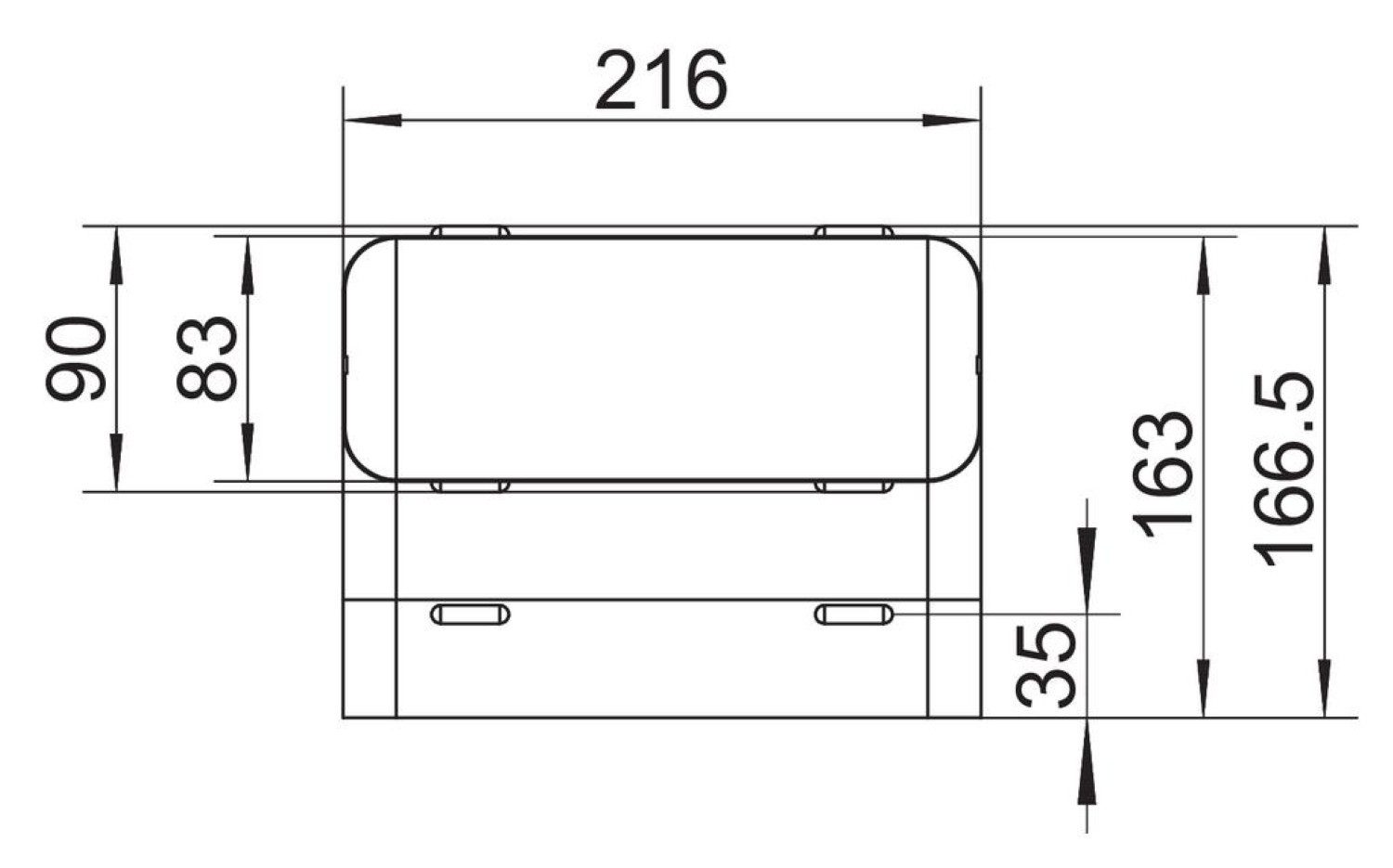 Naber Montagezubehör Dunstabzugshaube COMPAIR STEEL flow® 150 Rohrbogen vertikal 90° verzinkter Stahl