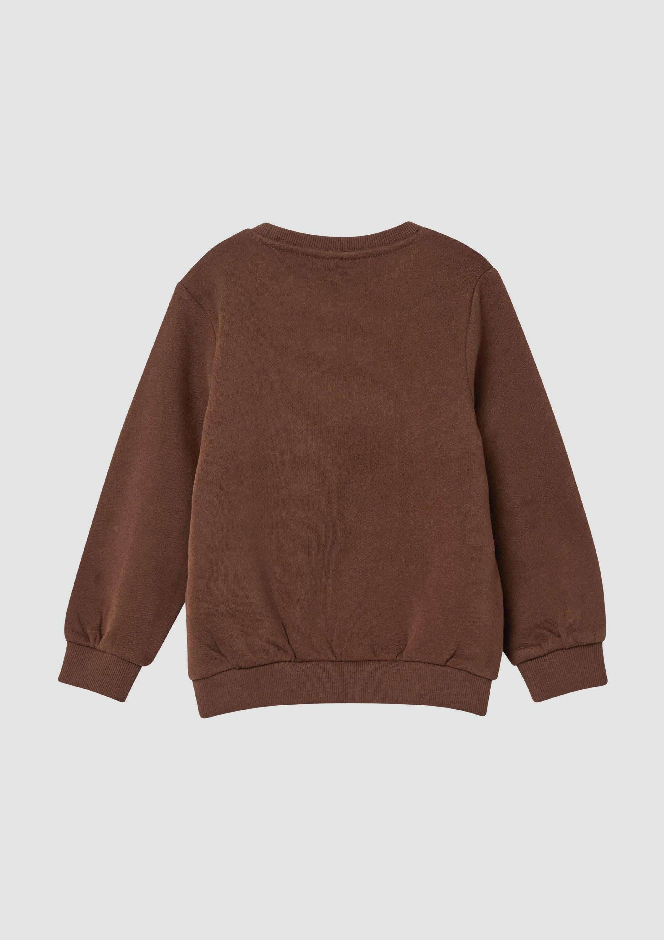s.Oliver Sweatshirt Sweatshirt Sweatshirt mit Frontprint und kuscheliger Innenseite – Bild 2 von 4