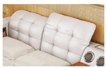 JVmoebel Bett Bett Multifunktion - Tresor - Wärme Liege - USB - Sound Doppel Betten