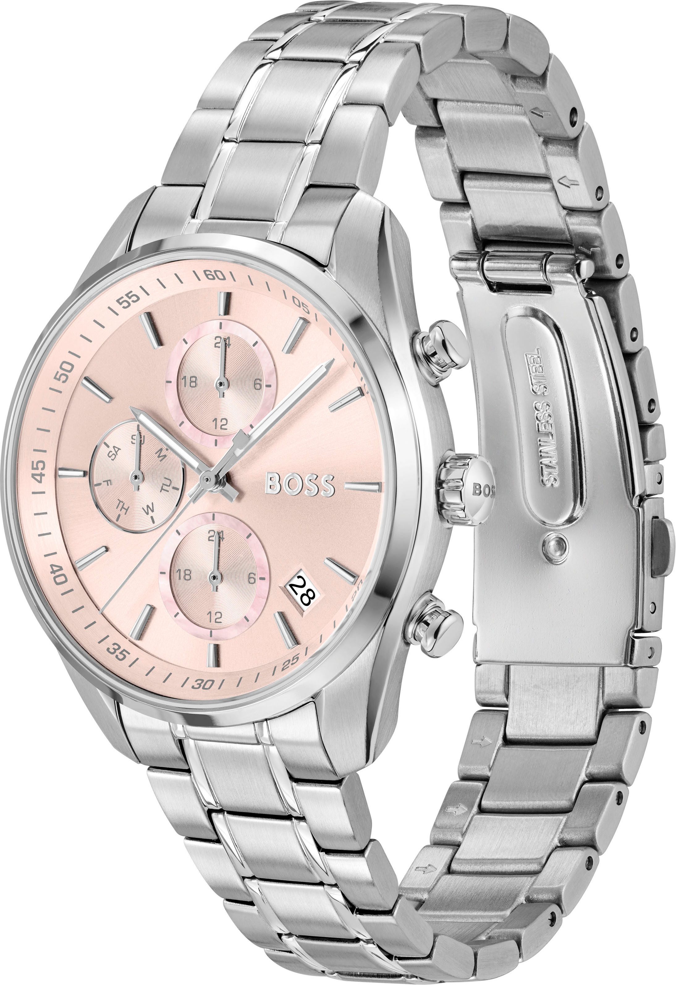 BOSS Multifunktionsuhr GRAND TOUR LADIES 1502765, Quarzuhr, Armbanduhr, Dam günstig online kaufen
