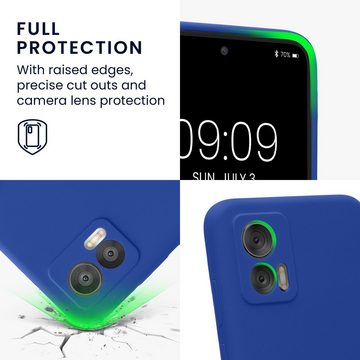 kwmobile Handyhülle Hülle für Motorola Edge 30 Neo, Hülle Silikon gummiert - Handyhülle - Handy Case in Baltik Blau