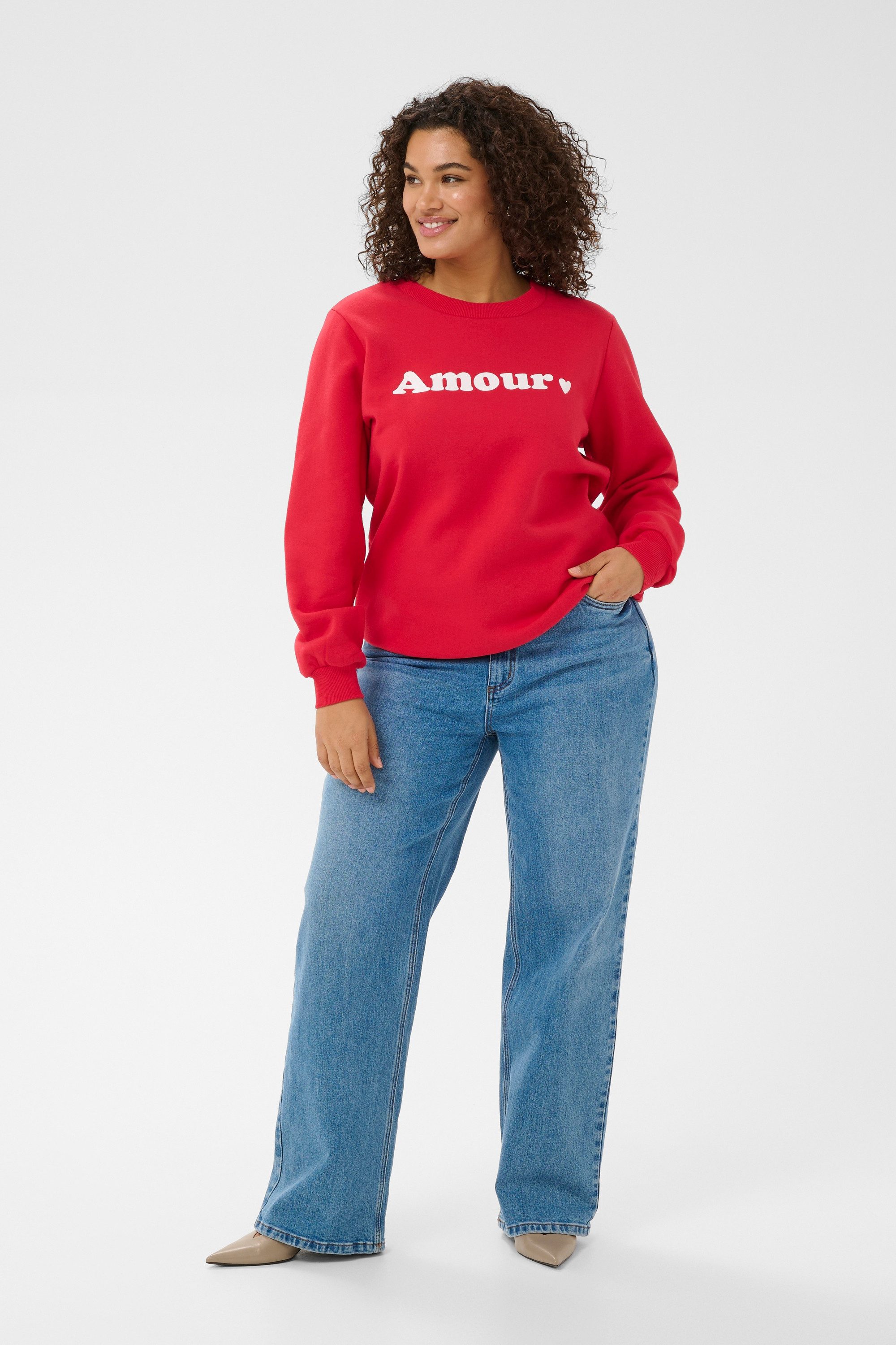 KAFFE Curve Fleecepullover Sweatshirt KCmili plus