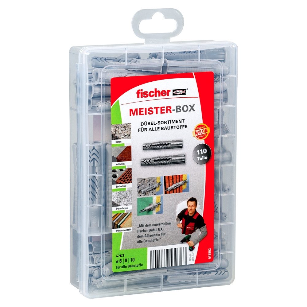 Dübel-Set Fischer Meister-Box UX 110-teiliges Dübelset.