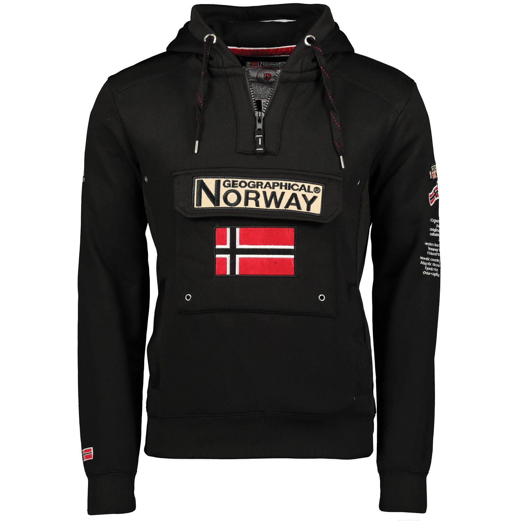 Geographical Norway Kapuzenpullover Gymclass by leyoley mit großer Bauchtasche und warmer Kapuze