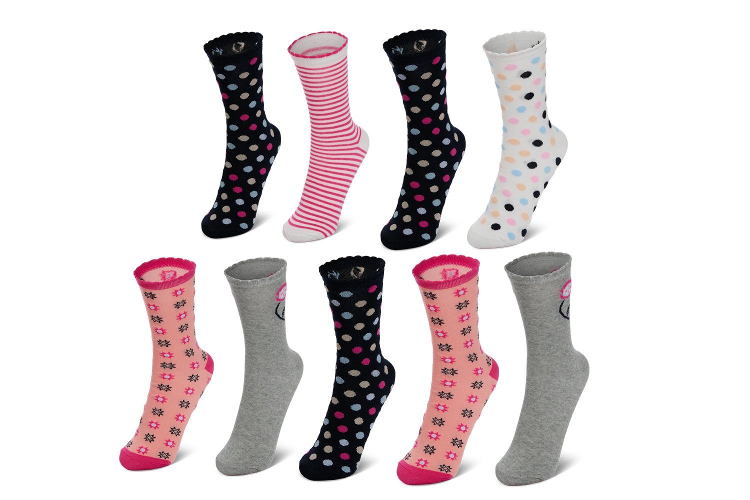 Mädchen 4 Kindersocken, Baumwolle & für Strümpfe Mädchen Paar Jungen Hilltop 9 aus