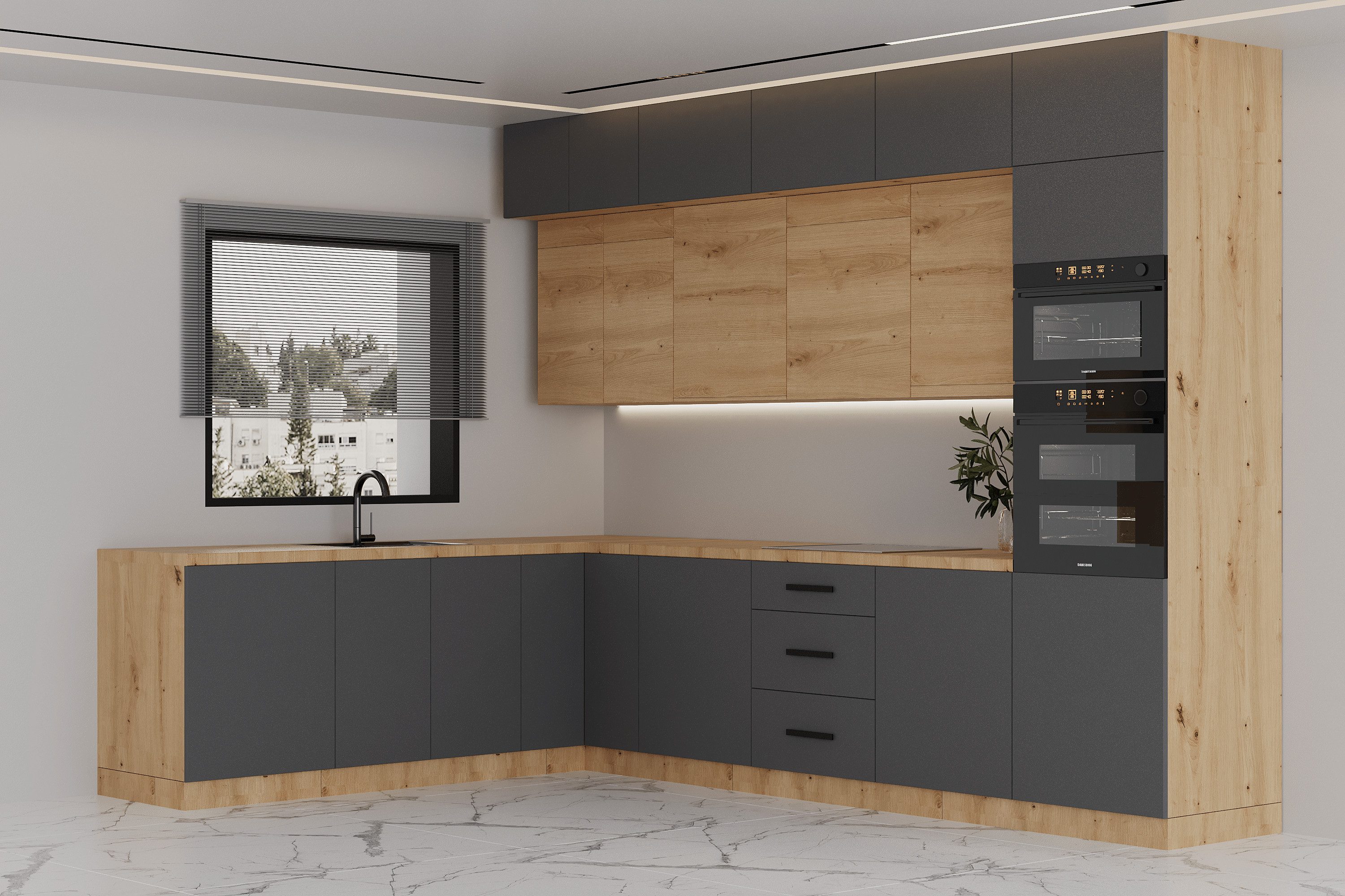 ROYAL24_MARKT K105-G330 - Nexa - Praktisch durchdacht für Ihr Zuhause, (Komplett Set), Hochwertig - Modern - Exklusiv.