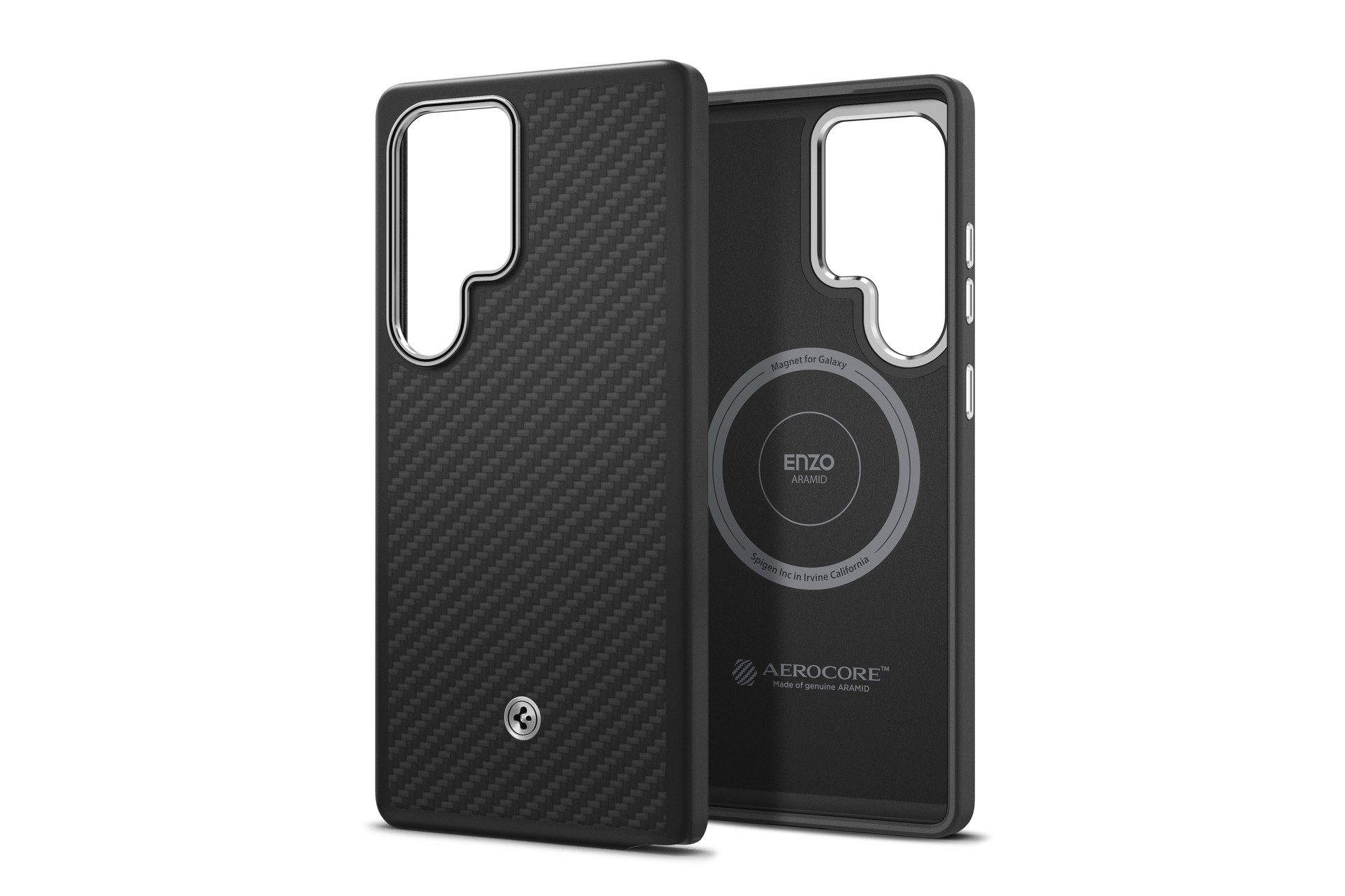 Samsung Handyhülle Designed for Samsung Spigen Enzo Aramid Case with Magnet für S25 Ultra, Backcover, Schutzhülle, Handyschutzhülle, Case, Schutzcase, stoßfest