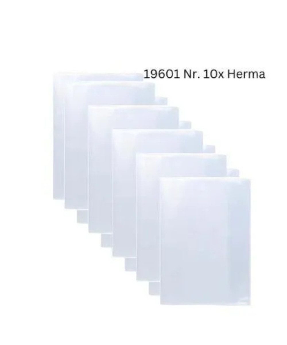HERMA Schulheft 10 HERMA A4 Heftumschlag PLUS transparent 19601, 10er Pack