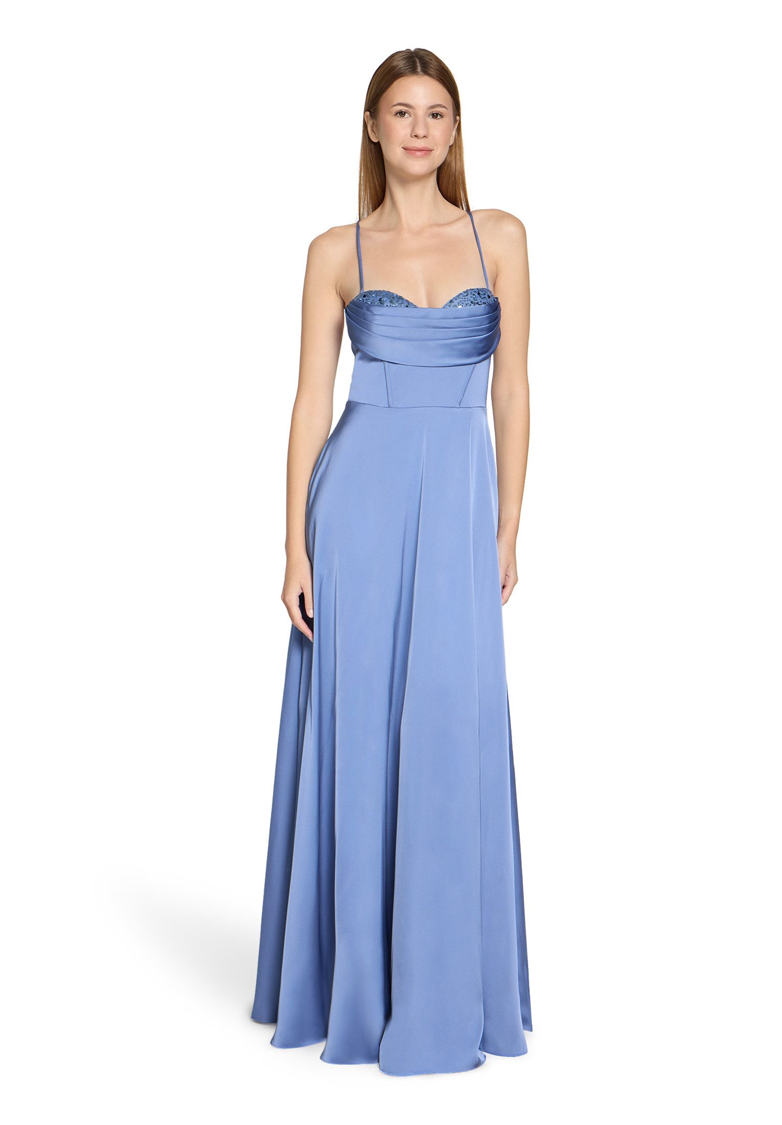 Vera Mont Abendkleid Damen mit Wasserfallausschnitt