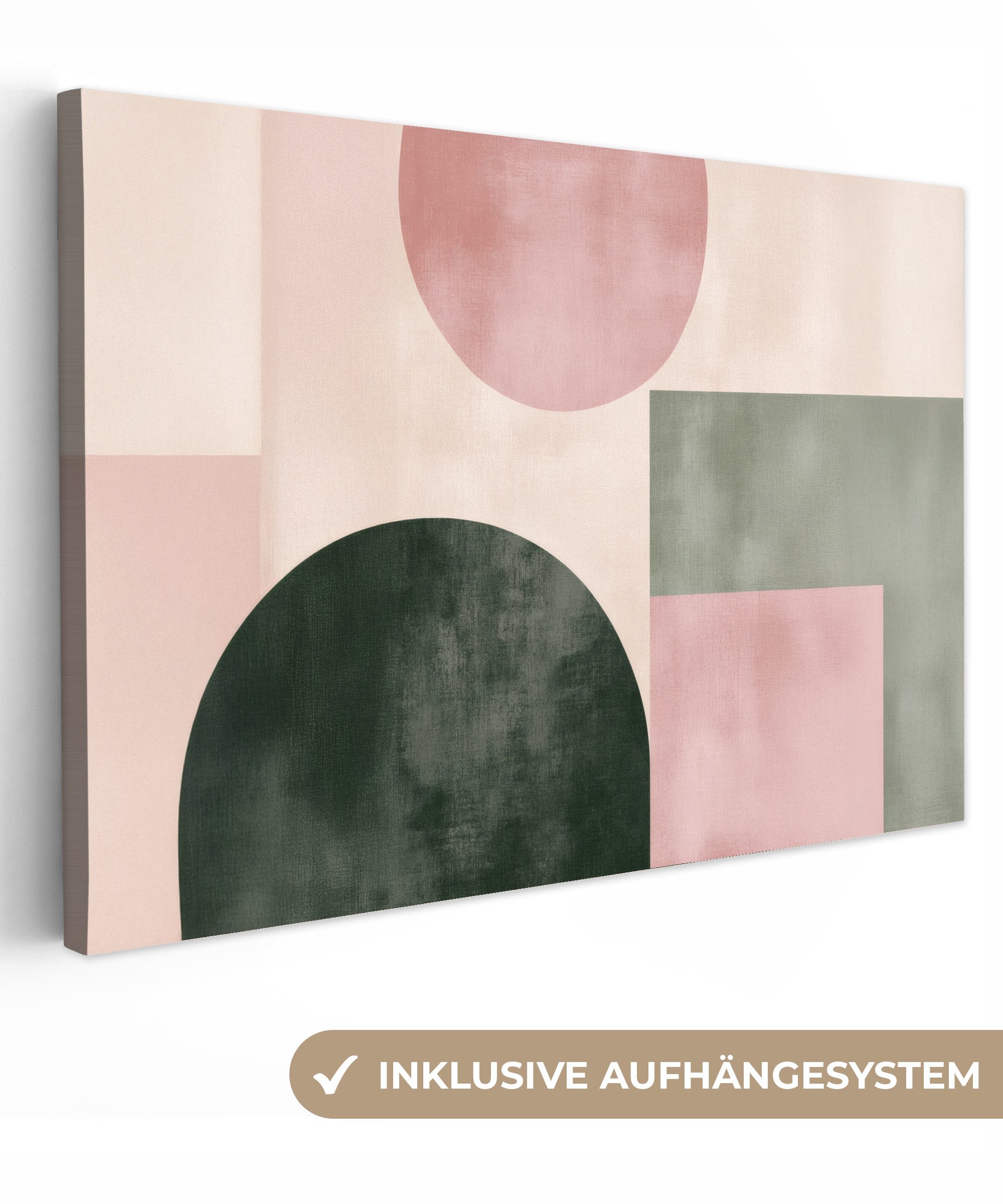 OneMillionCanvasses® Leinwandbild Formen - Abstrakt - Kreis - Schwarz, Foto günstig online kaufen