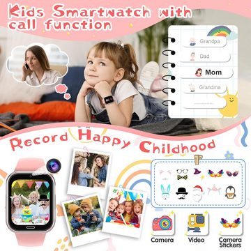 Sepdek für Jungen und Mädchen von 4-12 Jahren Hörbuch Learn Card Smart Smartwatch, Mit Telefonieren Anruffunktion Kamera 19 Spiele Schrittzähler Musik