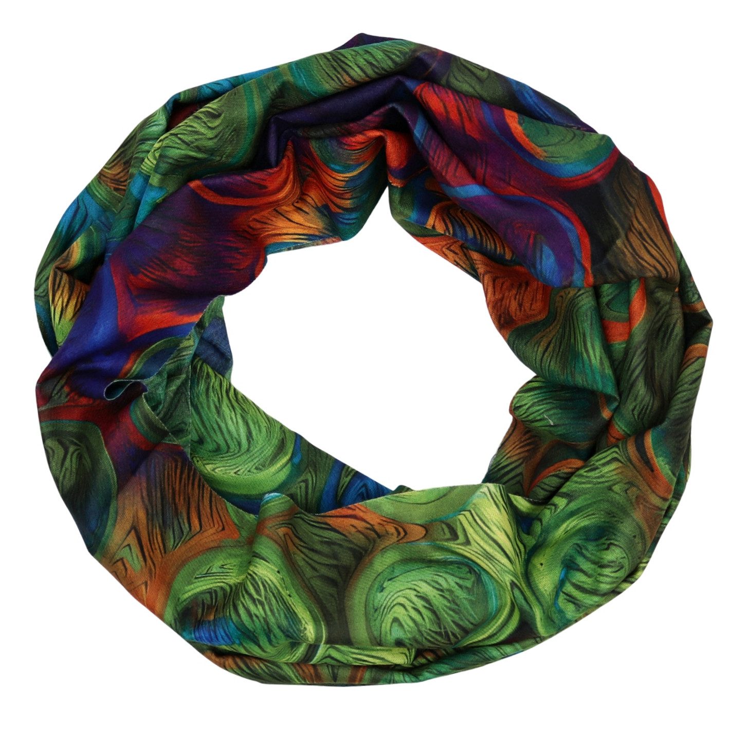 Loop Damen Schal mit Kreis-Muster Weich aus 100% Viskose