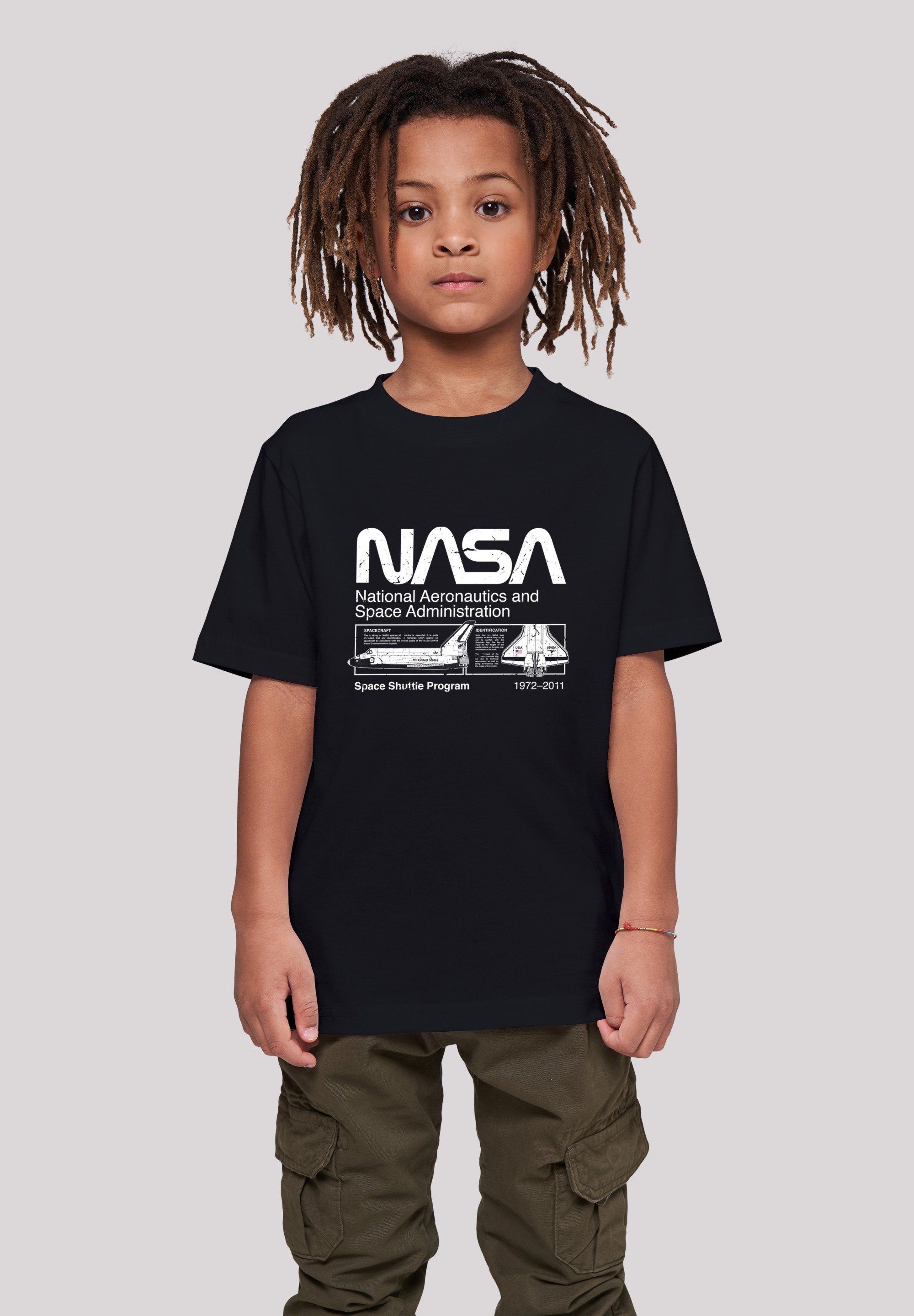 T-Shirt NASA F4NT4STIC Black Space Classic Unisex Kinder,Premium Merch,Jungen,Mädchen,Bedruckt Shuttle