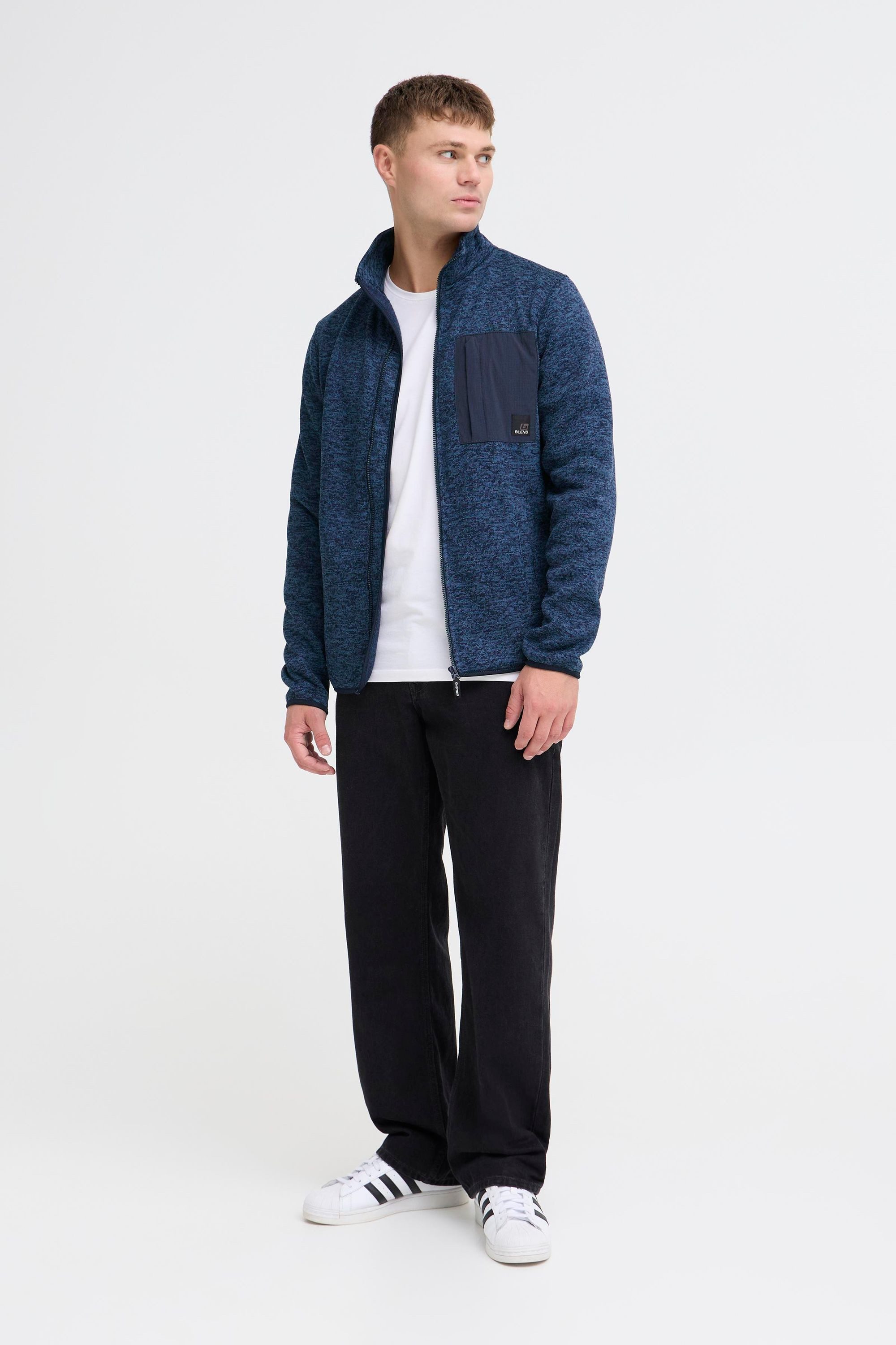 Blend Cardigan BHMelfe Gemütliche Fleecejacke mit Taschen