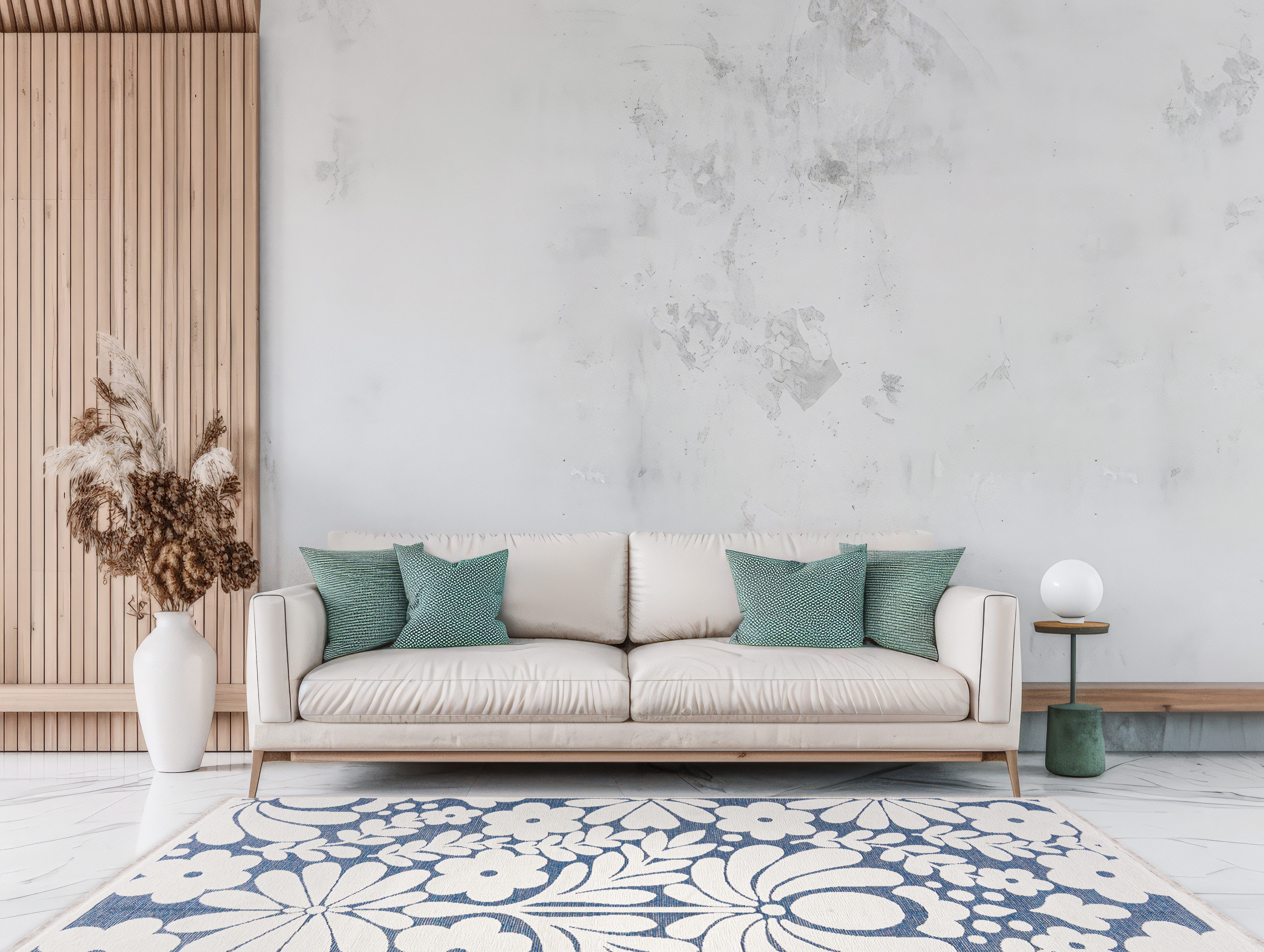 Mazovia Designteppich Teppich Zweiseitiger Pflanzlich Wohnzimmer Schlafzimmer Esszimmer Büro, 200 x 300 cm, Fußbodenheizung