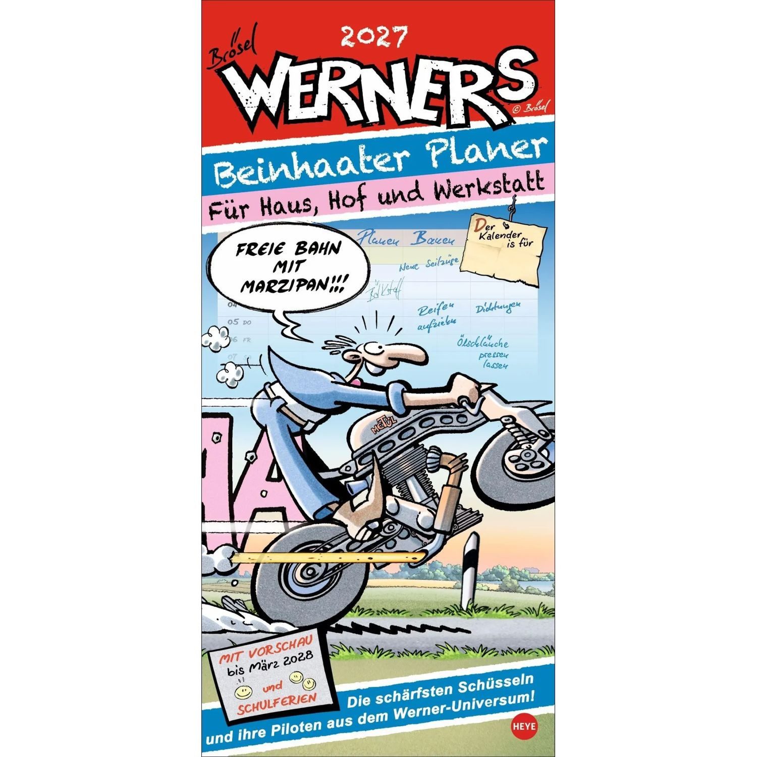 HEYE Wandkalender Werner Werkstattplaner 2027