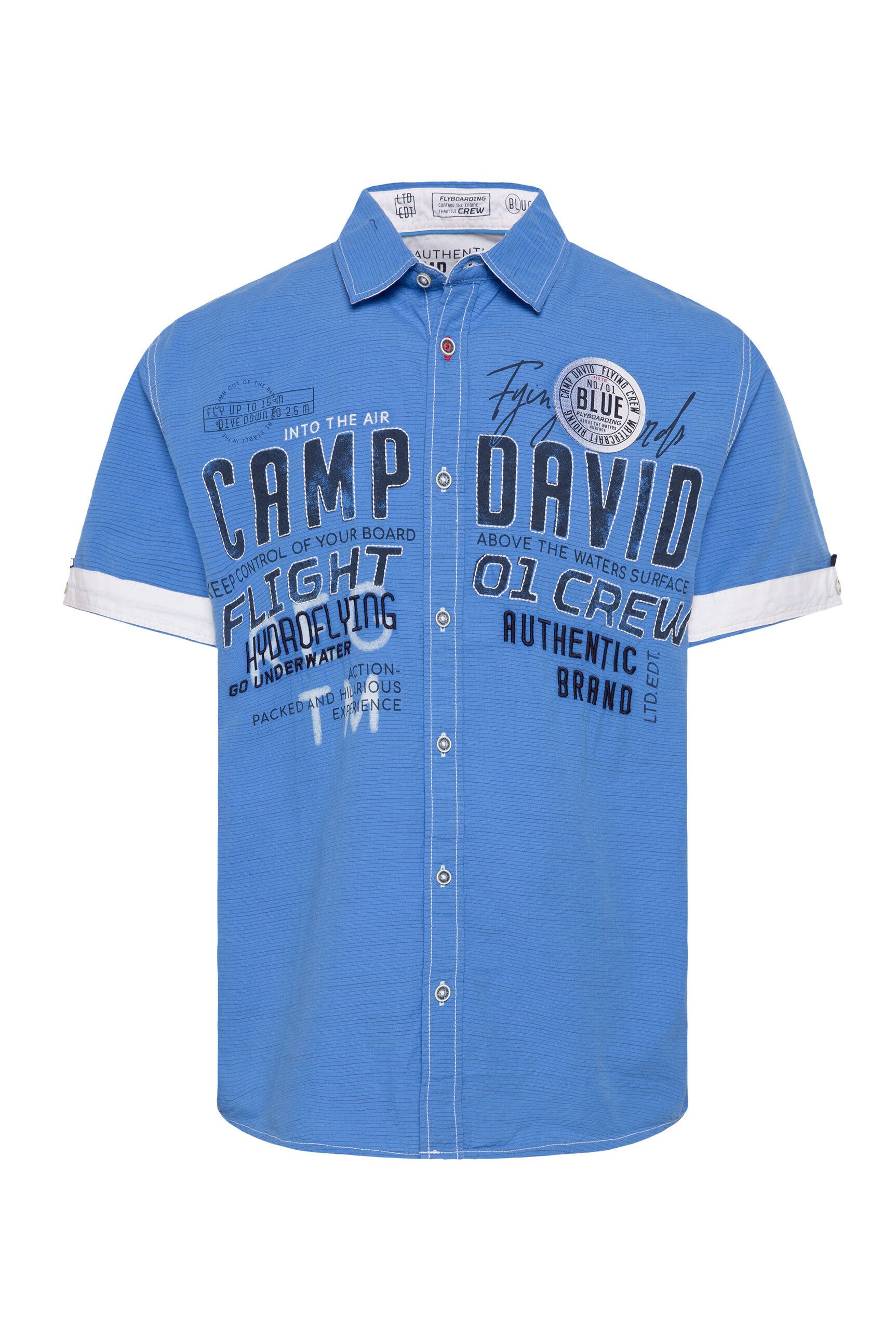 CAMP DAVID Kurzarmhemd aus Baumwolle