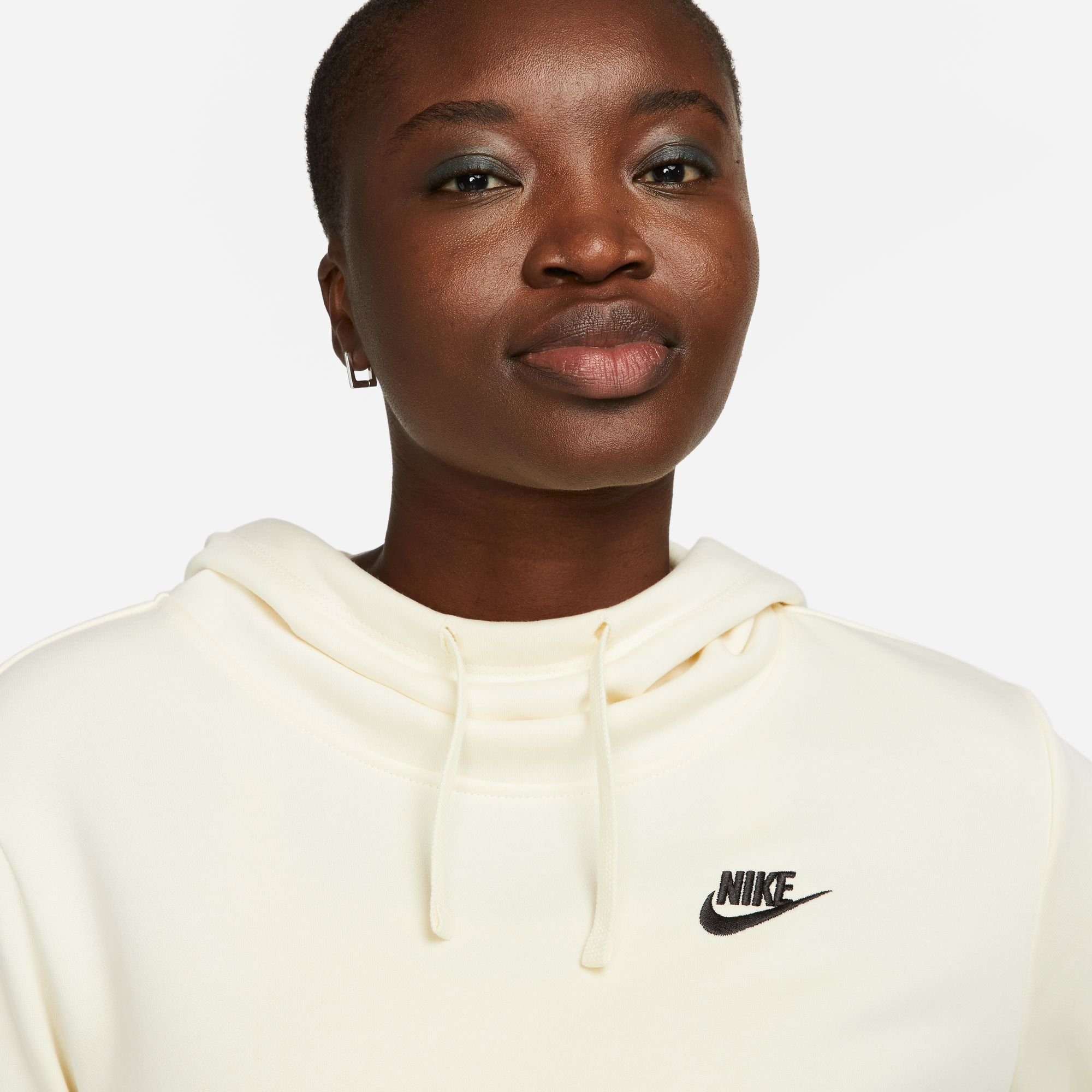 Funnel COCONUT Kapuzensweatshirt Fleece Hoodie MILK/BLACK Women's Club Nike Sportswear
