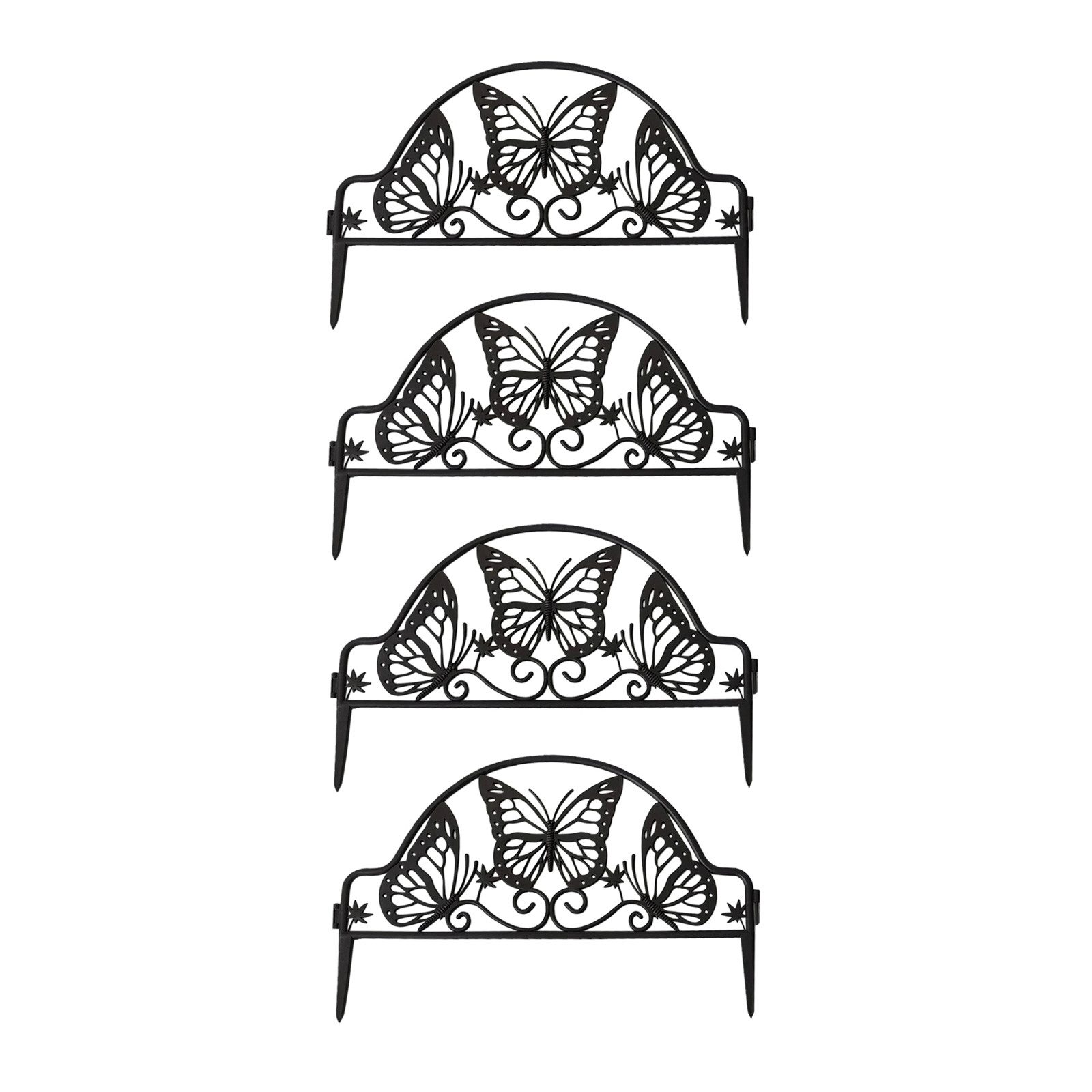 HTI-Living Zierzaun Zierzaun Nessa Schmetterling 4-teilig Braun, (Set, 4 Za günstig online kaufen