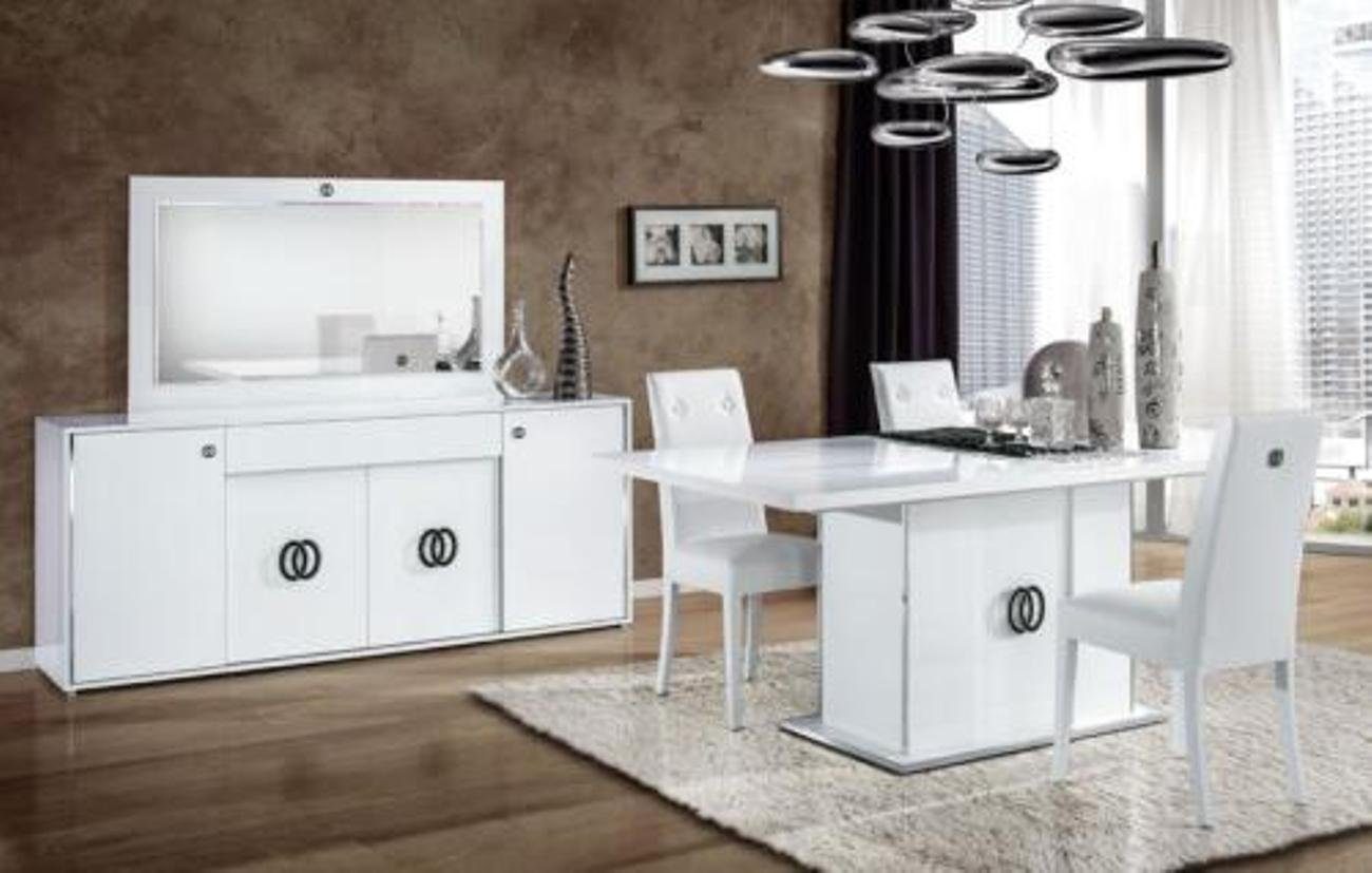 Weiß Tische Wohnzimmer Esstisch Esstisch, Esszimmer Tisch Design JVmoebel Holz