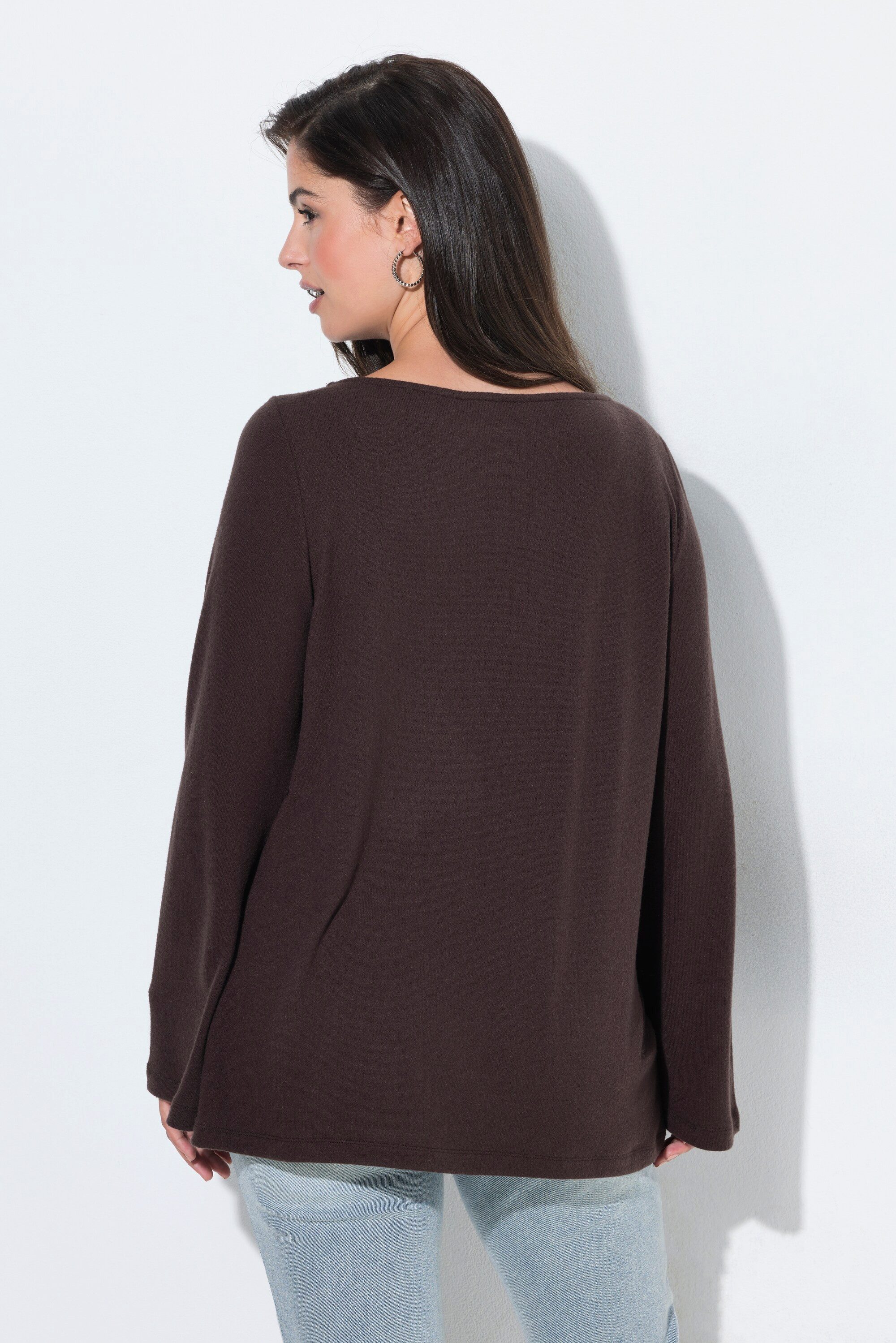 Ulla Popken Longsleeve Shirt extraweich Rundhalsausschnitt Langarm – Bild 3 von 4