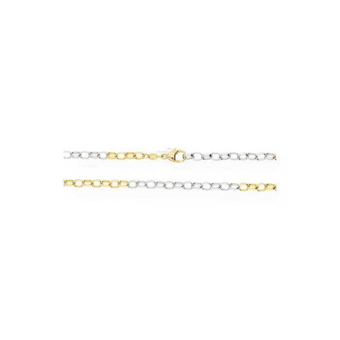 JuwelmaLux Goldkette Halskette gold Damen (1-tlg) 585er Weiß-/ Gelbgold 14 Karat inkl. Schmuckschachtel