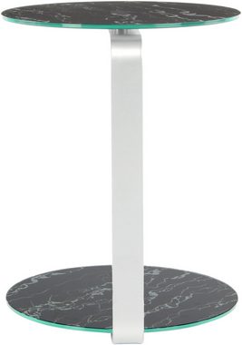 Kayoom Beistelltisch Beistelltisch Quentin 525 Silber / Schwarz, Gestellfuß auch als Ablage, elegante Form und Farbvarianten