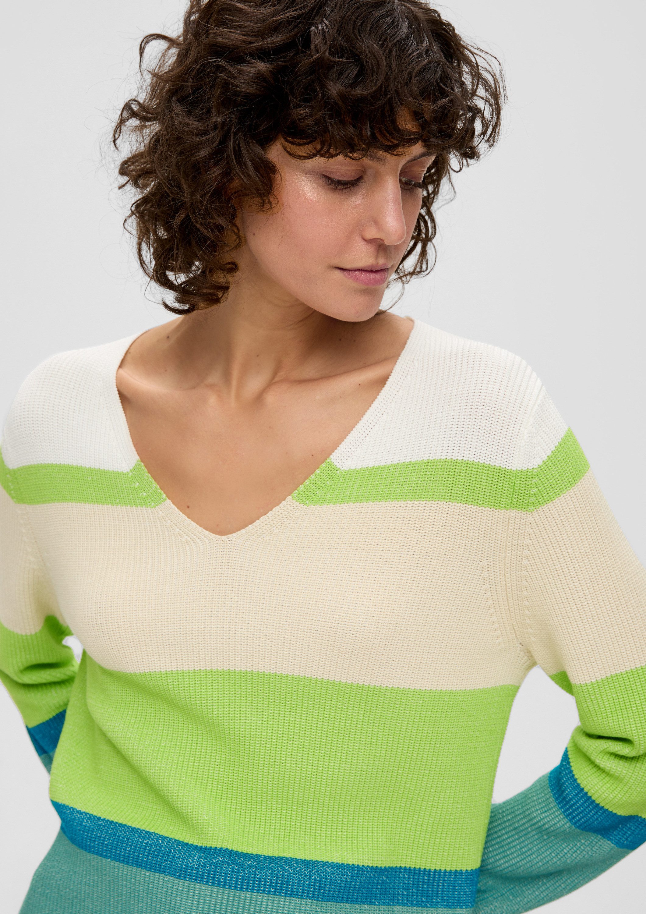 s.Oliver Longpullover Strickpullover Strickpullover aus Viskosemix