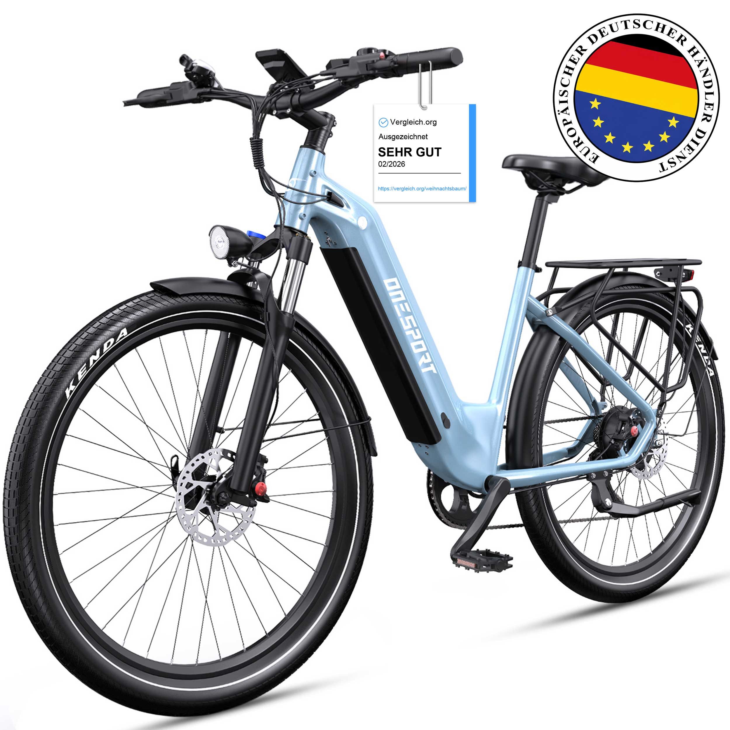 Vankel E-Bike Cityrad e bike für herren 28 zoll 18.2AH 36V 655WH damen 120km E-MBT, SHIMANO, Kettenschaltung, Heckmotor, 655,2 Wh, e bike für damen herren 28 zoll Cityrad 7 Gang Shimano hydraulischen
