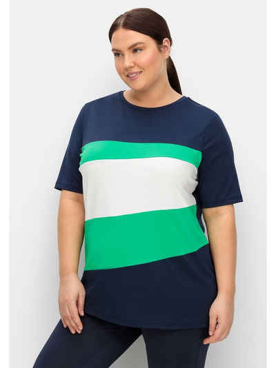 Sheego Funktionsshirt Große Größen im Colourblocking, atmungsaktive Qualität