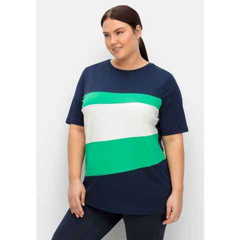 Sheego Funktionsshirt Große Größen im Colourblocking, atmungsaktive Qualität