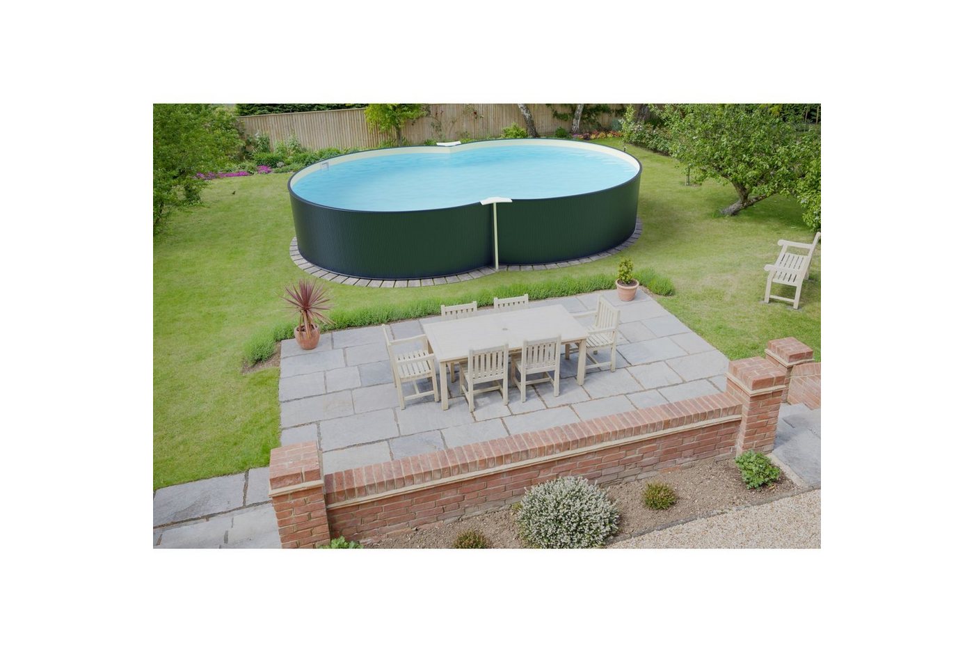 Thumbnail - Waterman Achtformpool Stahlwandpool Set (6-teilig) hoch achtform 650x420 (Komplett-Set), verzinkte Stahlwand
