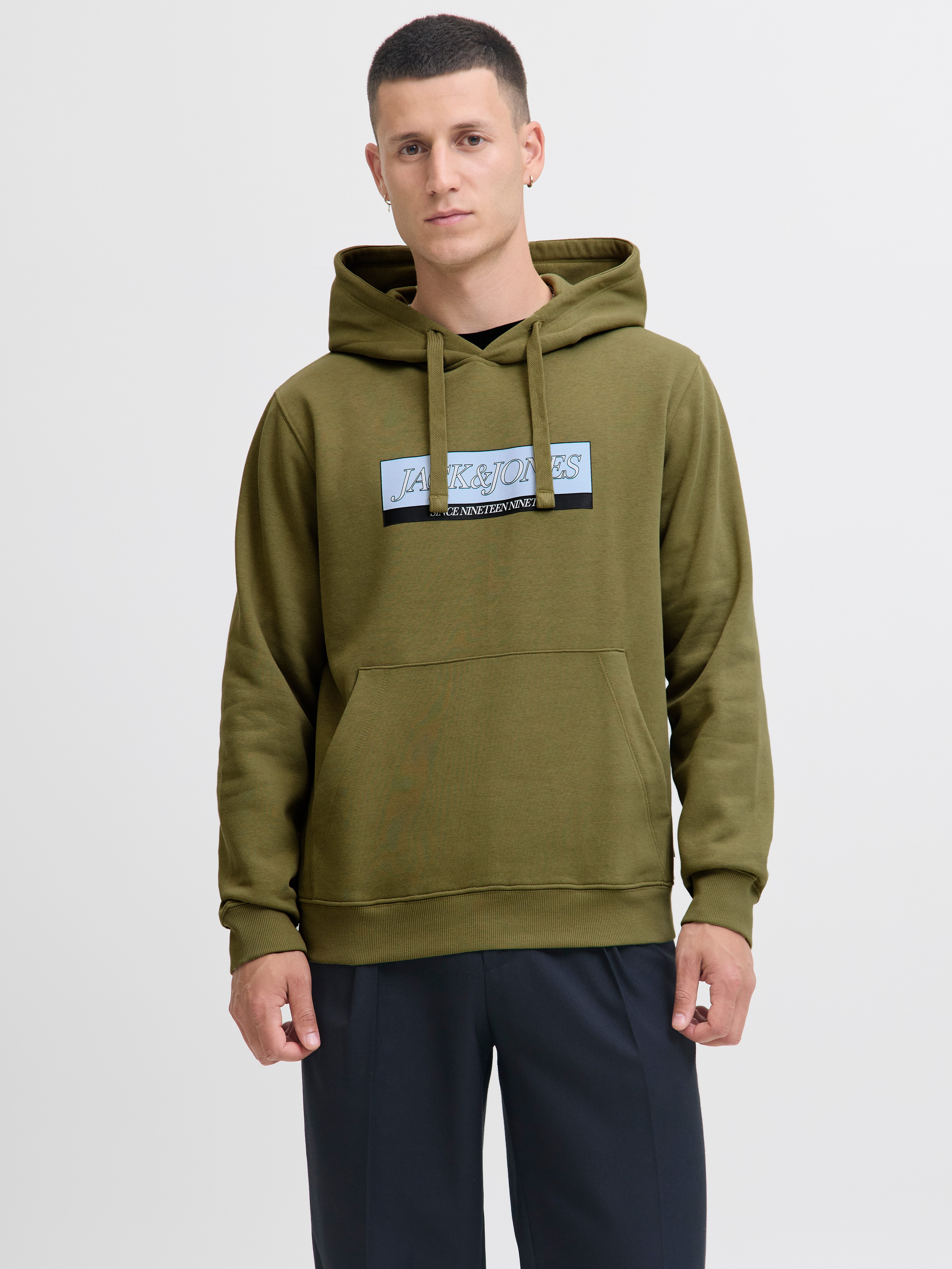 Jack & Jones Kapuzensweatshirt JORINWOOD BLOCK BRANDING SWEAT HOOD günstig online kaufen