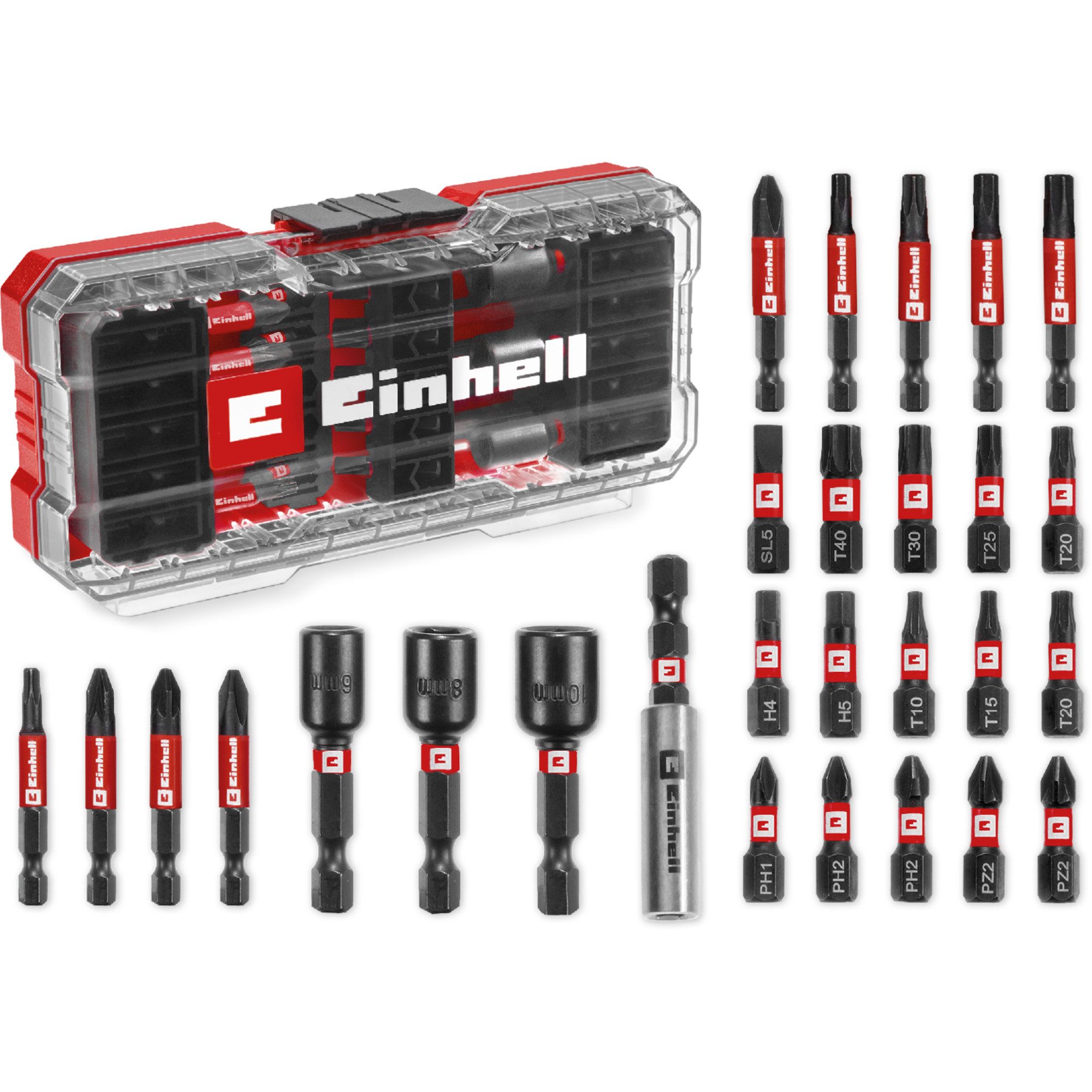 Einhell Bohrer- und Bitset EINHELL S-CASE schlagfester Bit-Satz mit