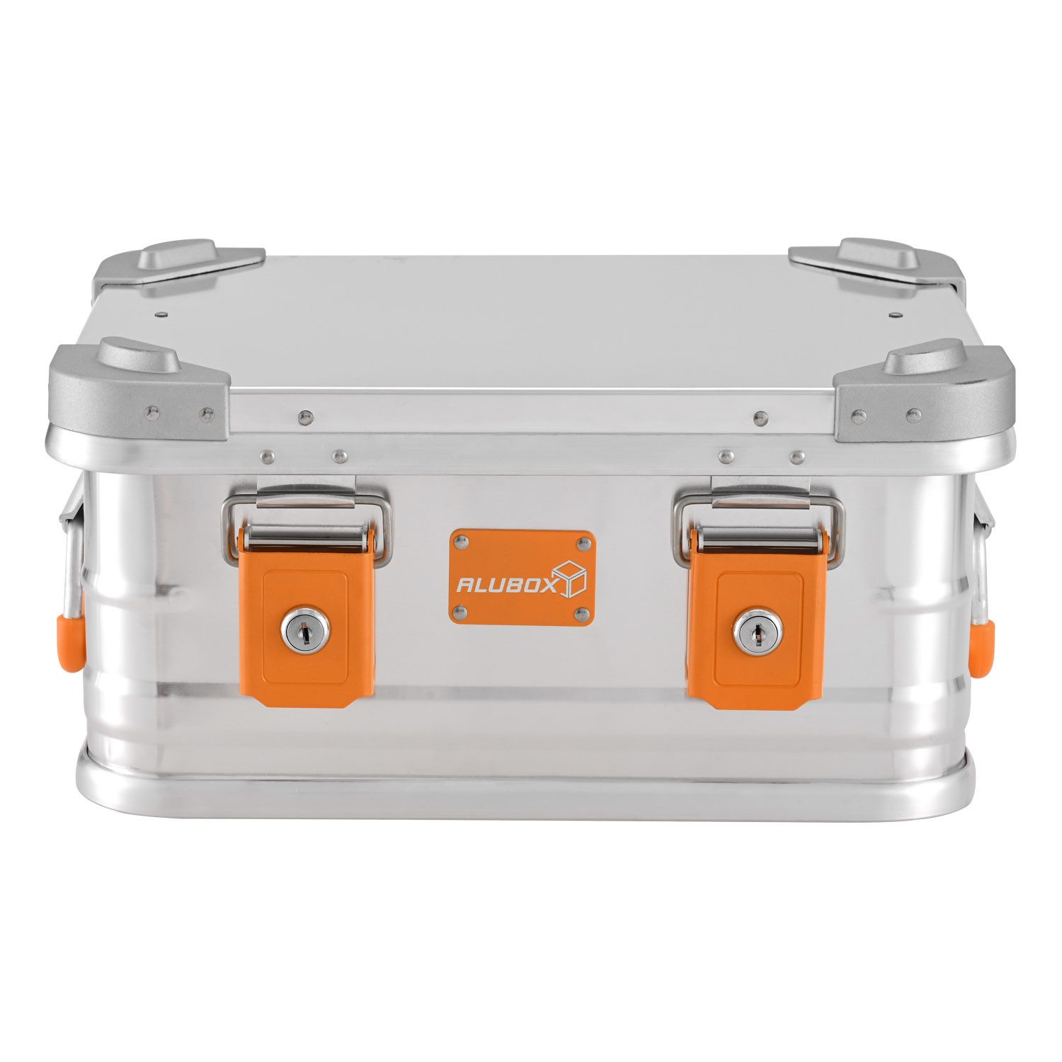 ALUBOX Kiste mit Deckel Metallkiste Spielzeugkiste Alukiste 18 Liter (Abmessungen 42 x 32 x 20 cm), 7 verschiedene Farben - stapelbar & abschließbar