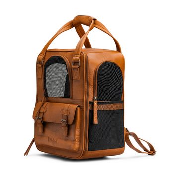 muud Handtasche Transportrucksack Hunde Leder Cecily Whisky