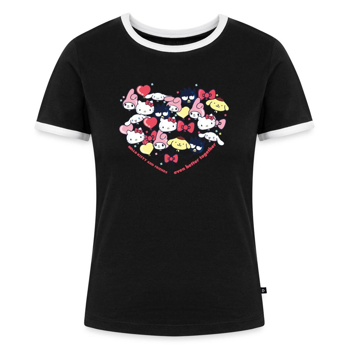 Spreadshirt T-Shirt Hello Kitty And Friends Ballons Frauen Kontrast T-Shirt (1-tlg)