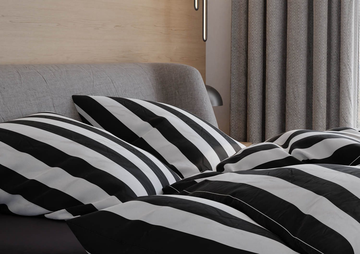 BETTWAESCHE-MIT-STIL Bettwäsche Mako Satin Bettwäsche Blockstreifen, günstig online kaufen