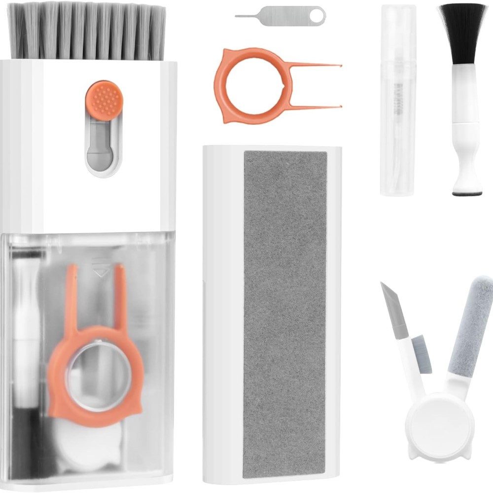 LA CUTE Tastatur-Reinigungs-Set 10 in1 Tastaturreiniger Kopfhörer Reiniger Bildschirmreiniger + Bürste, (10 in 1 Set Laptop Cleaner für Tablet, Computer, PC-Monitor, Kamera & Smartphone, 10-St., 10 in 1 Reinigungsset für Tastatur, Airpods uvm), Umfassendes 10-in-1 Reinigungsset für Elektronik