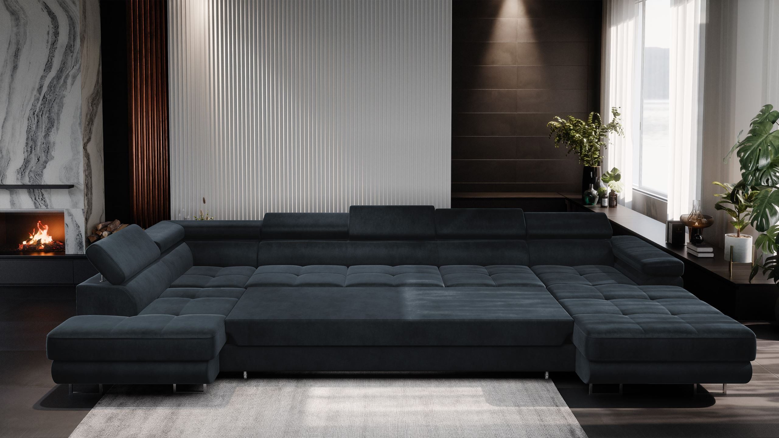 NEXT COLLECTION Ecksofa WILD MAXI U, elegante Metallbeine, verstellbare Kop günstig online kaufen