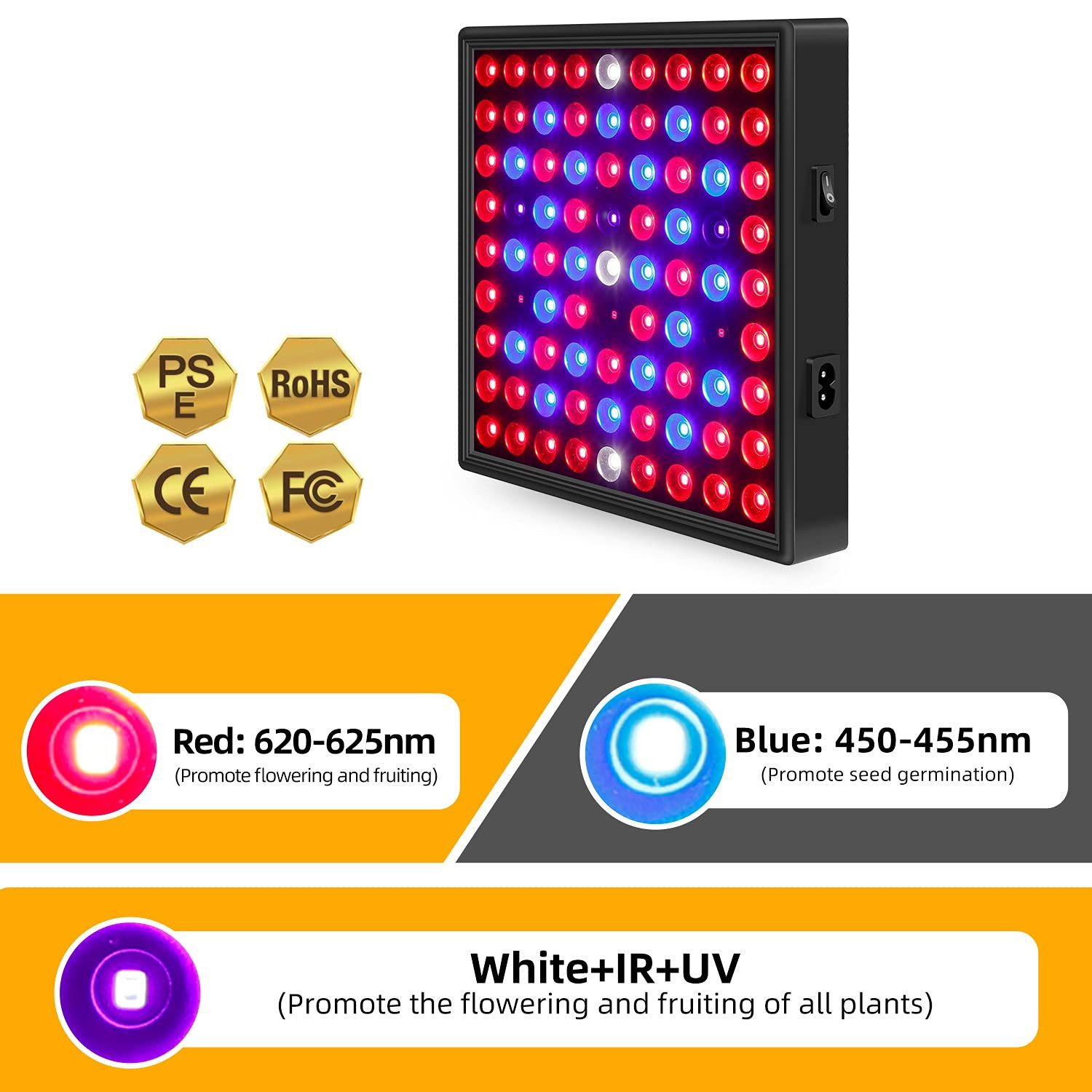 ZEUOPQ Pflanzenlampe LED-Pflanzenlampe,Effiziente Vollspektrum wachsen Lich günstig online kaufen