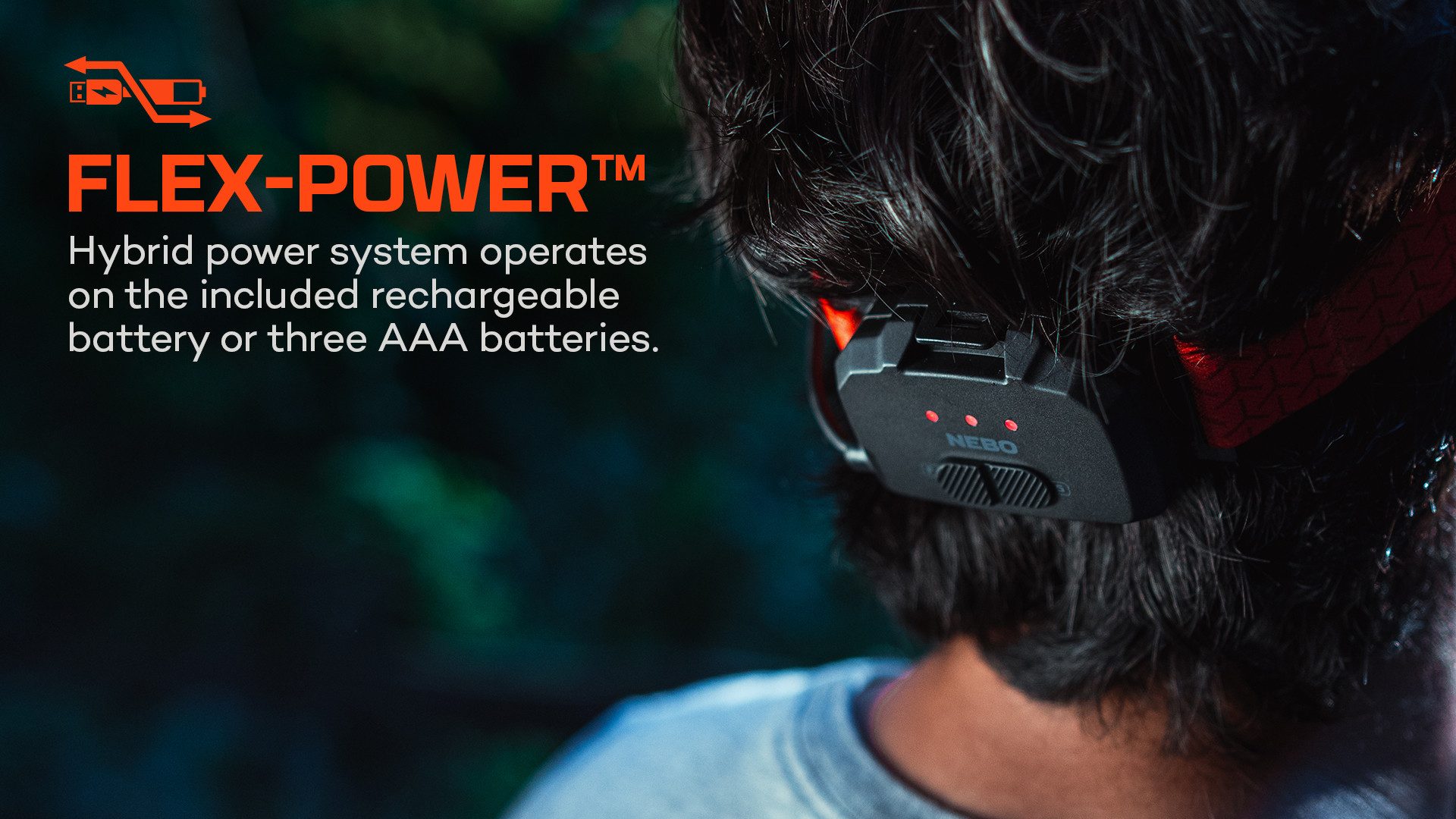 NEBO LED Stirnlampe Nebo CURVBEAM 600 FLEX (Set, 2-St., Taschenlampe inkl. Ladekabel), Flexibel mit Akku- oder Batteriebetrieb nutzbar