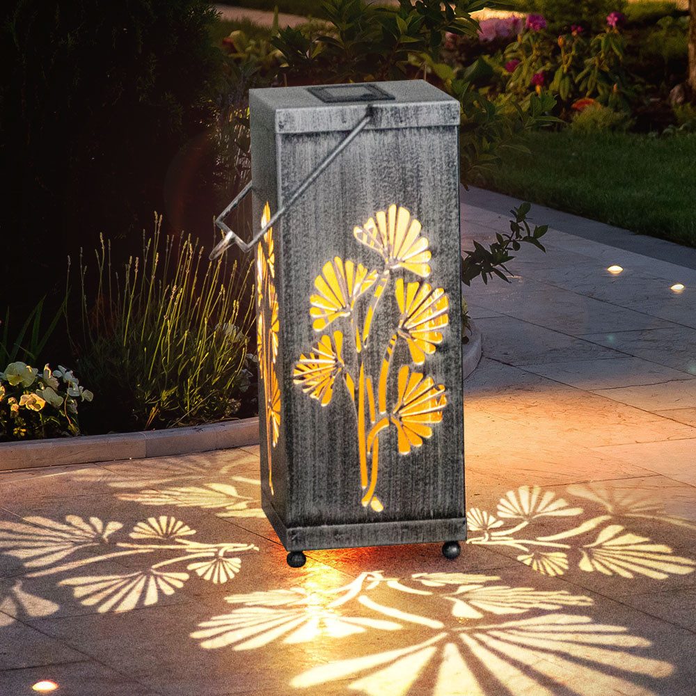 GLOBO LIGHTING Gartenleuchte, LED-Leuchtmittel fest verbaut, Warmweiß, LED Solarleuchte Außenlampe Solar Hängeleuchte Solarlampe