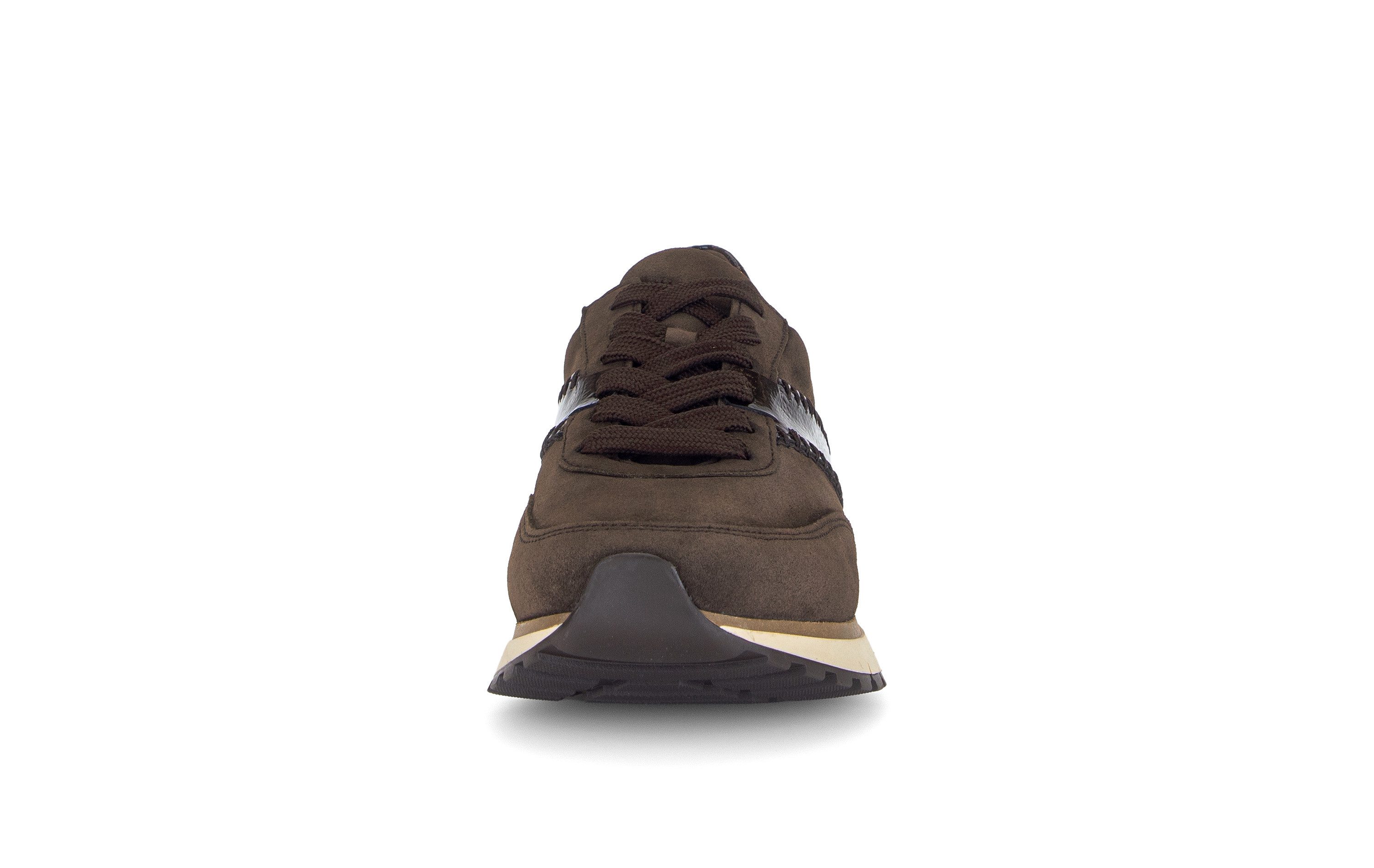 Gabor Keilsneaker Freizeitschuh, Halbschuh, Kontrastbesatz, Komfortweite H (sehr weit)